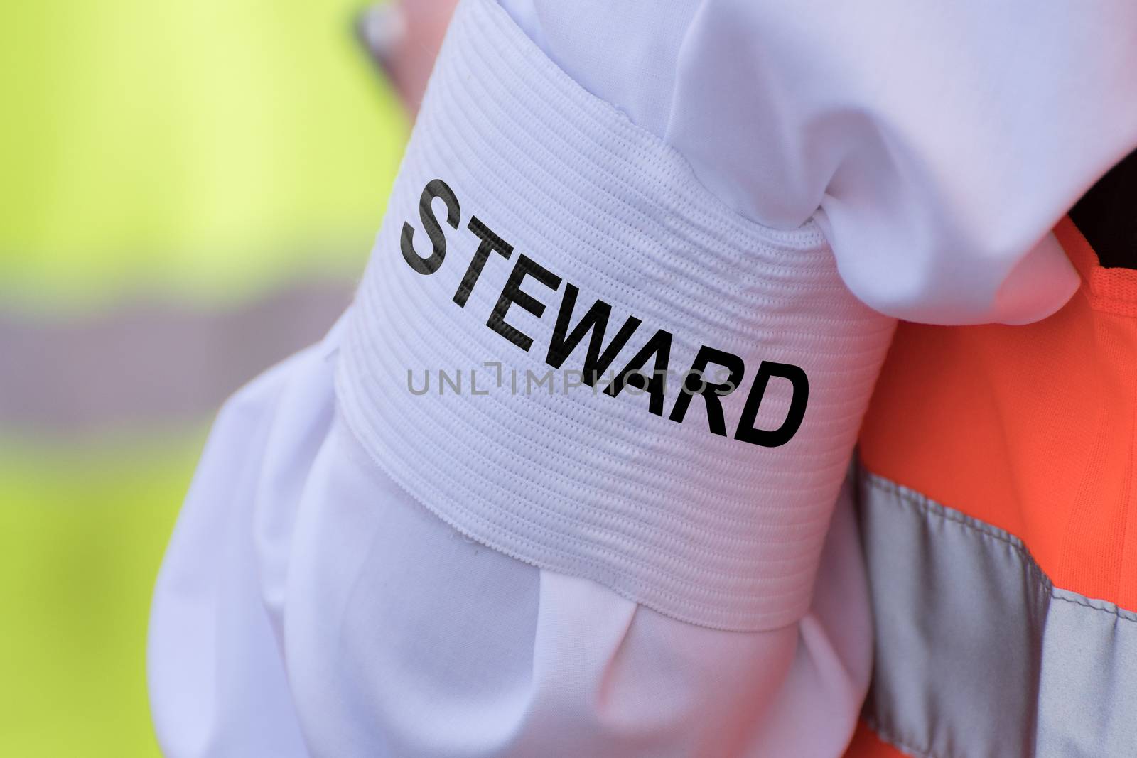 Detail of an armband with text "STEWARD" by w20er