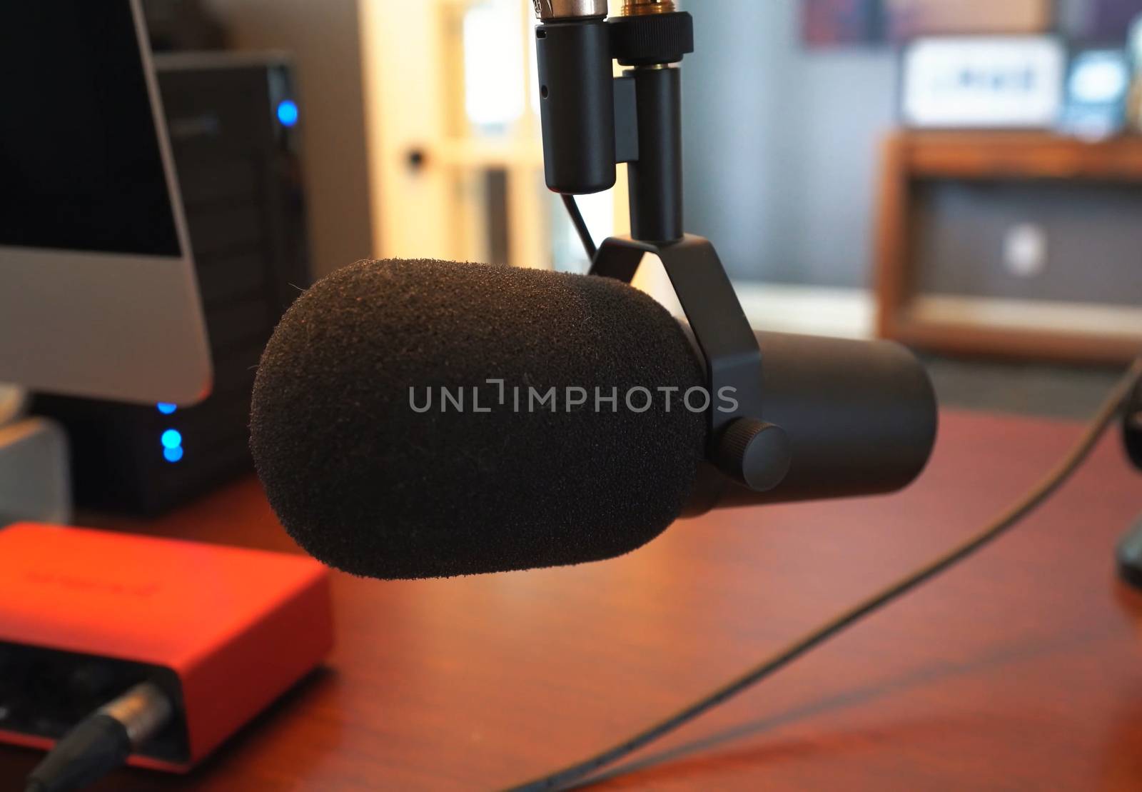 Microphone for home recording studio. Sound recording equipment