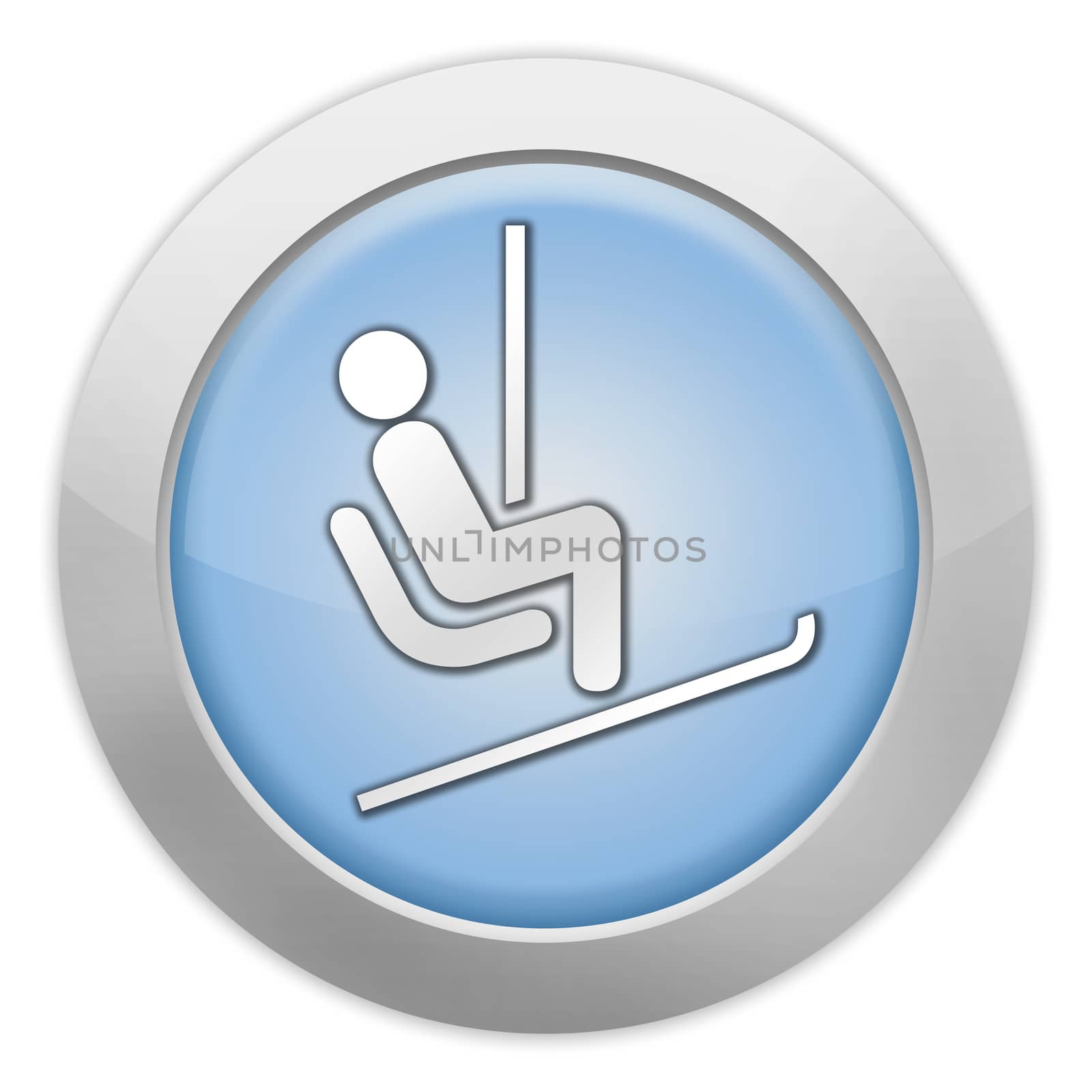 Icon, Button, Pictogram Ski Lift by mindscanner
