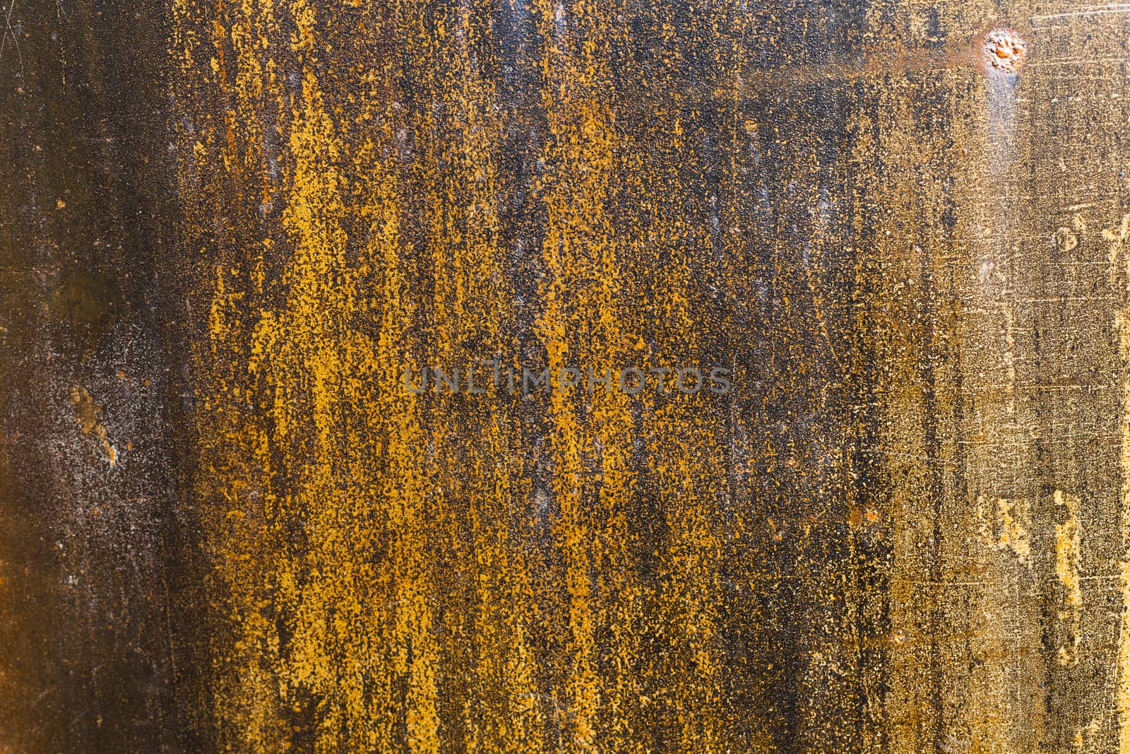 Old rusty texture on a metal plate abstract closeup