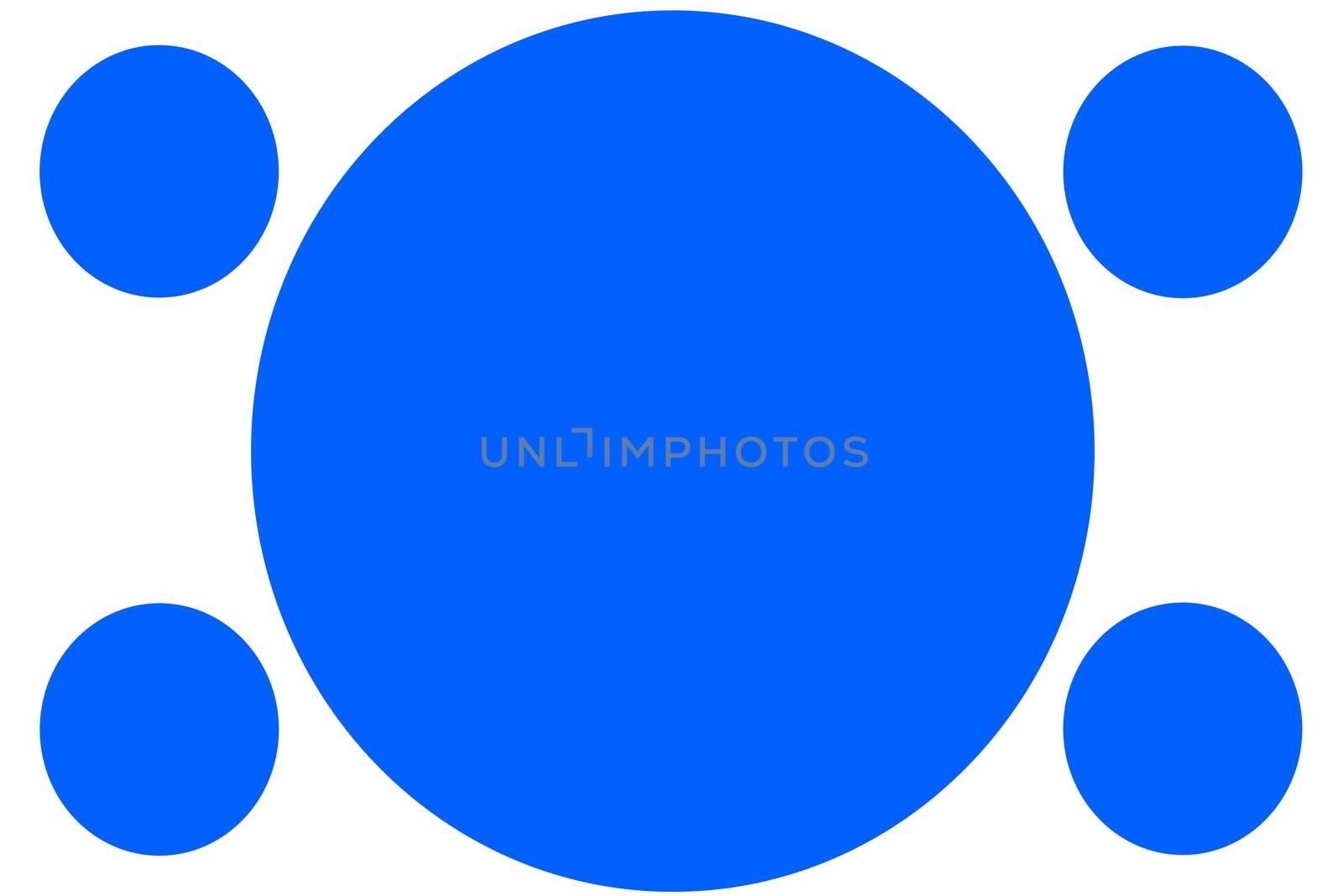 Circular Colored Banners - Blue Circles. Can be used for Illustration purpose, background, website, businesses, presentations, Product Promotions etc. Empty Circles for Text, Data Placement.