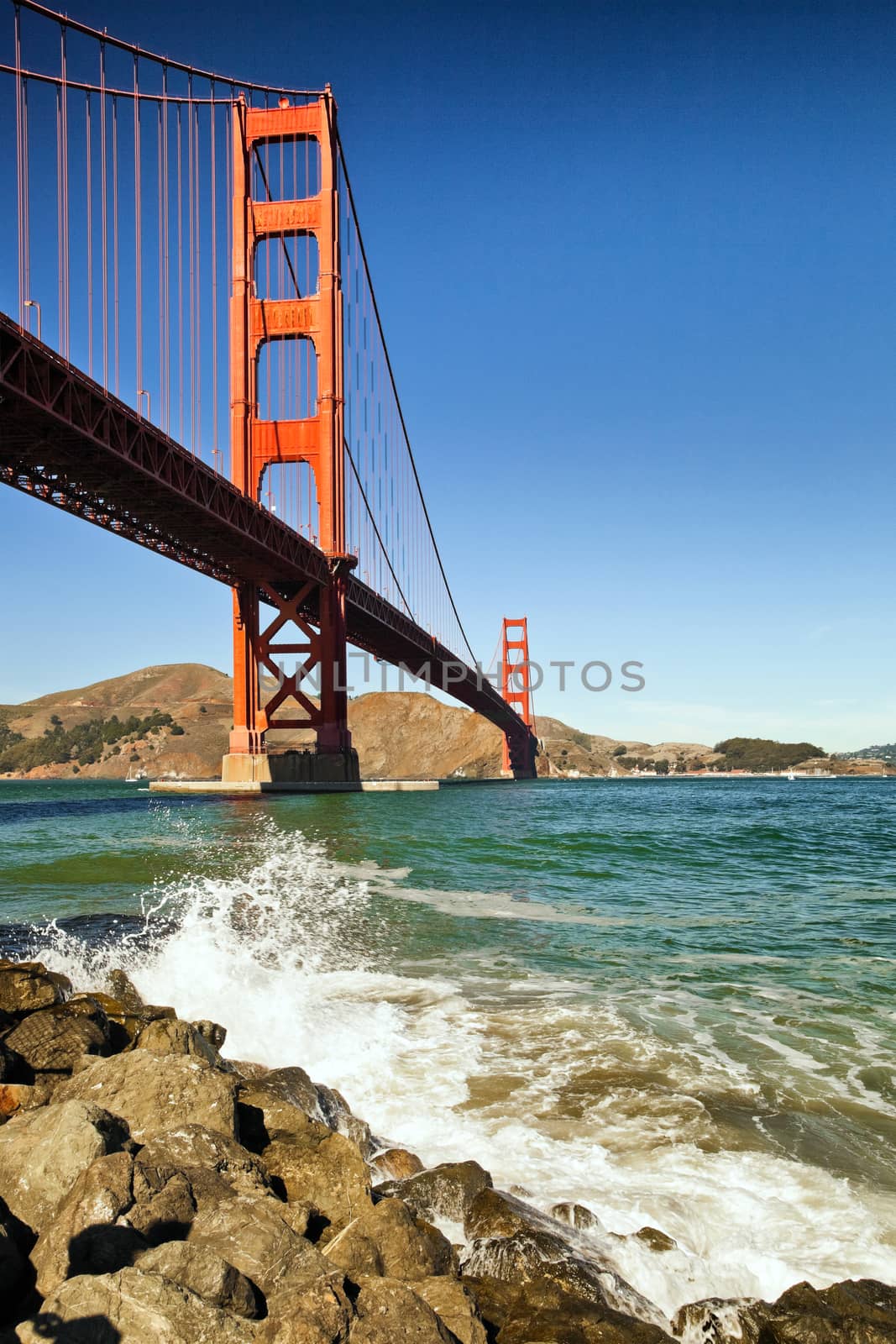 The Golden Gate Bridge in San Francisco bay