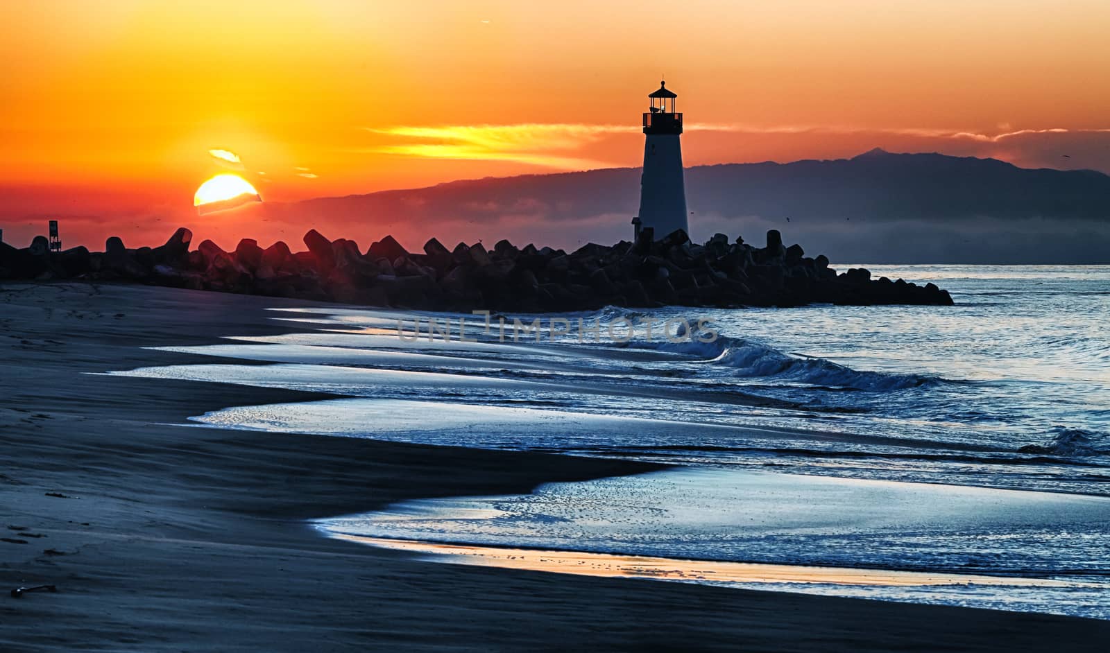 Santa Cruz Walton Lighthouse in the morning by hanusst