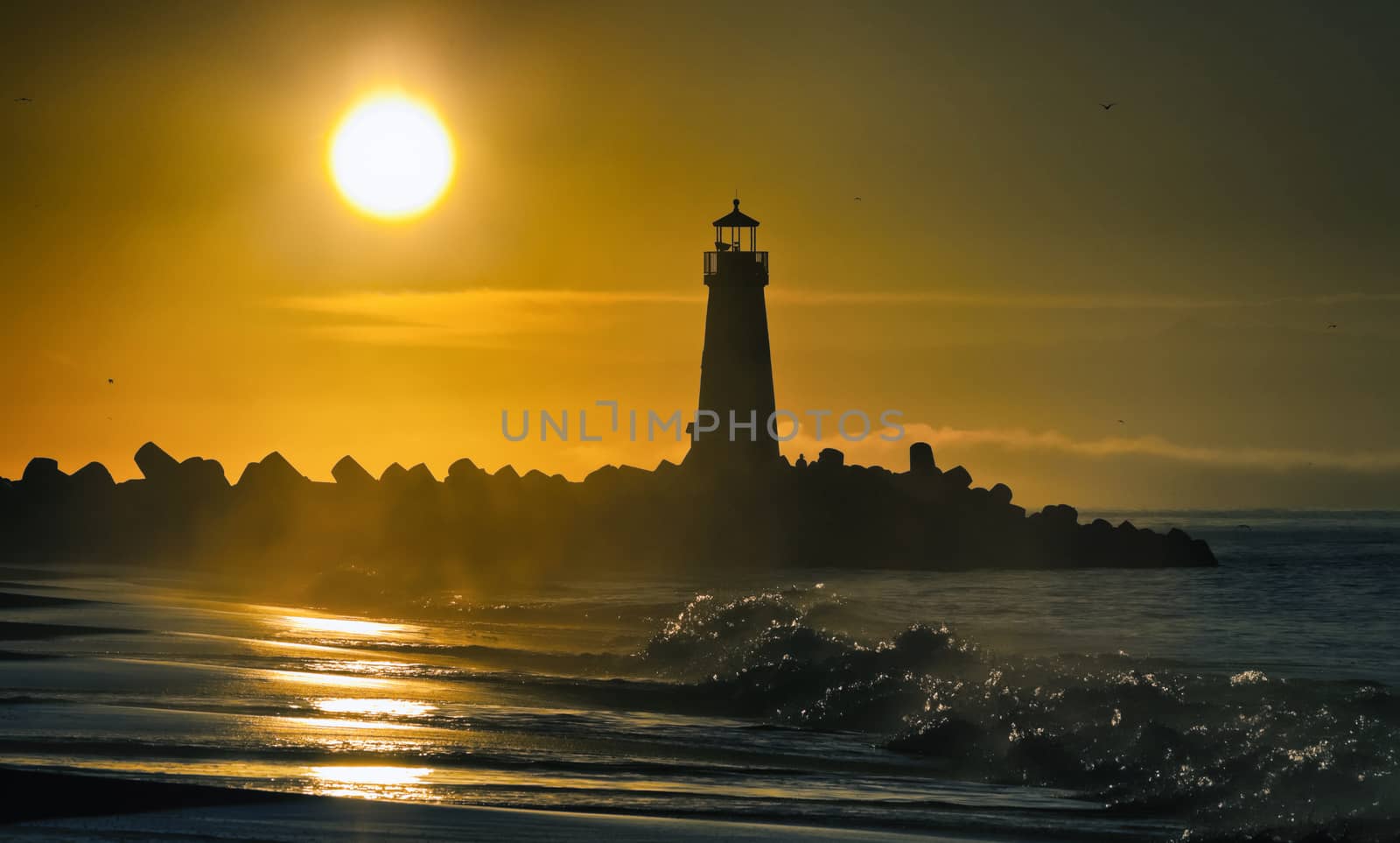 Santa Cruz Walton Lighthouse in the morning by hanusst