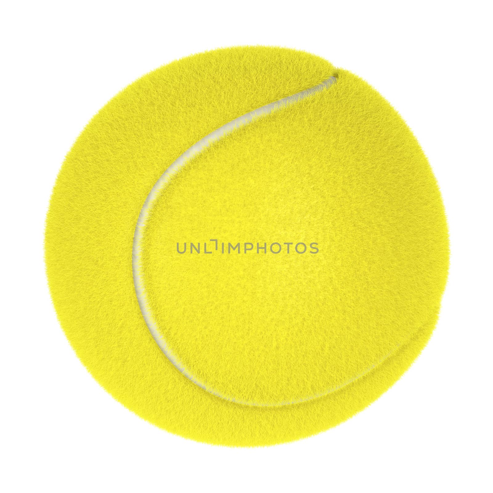 Tennis ball on white by magraphics