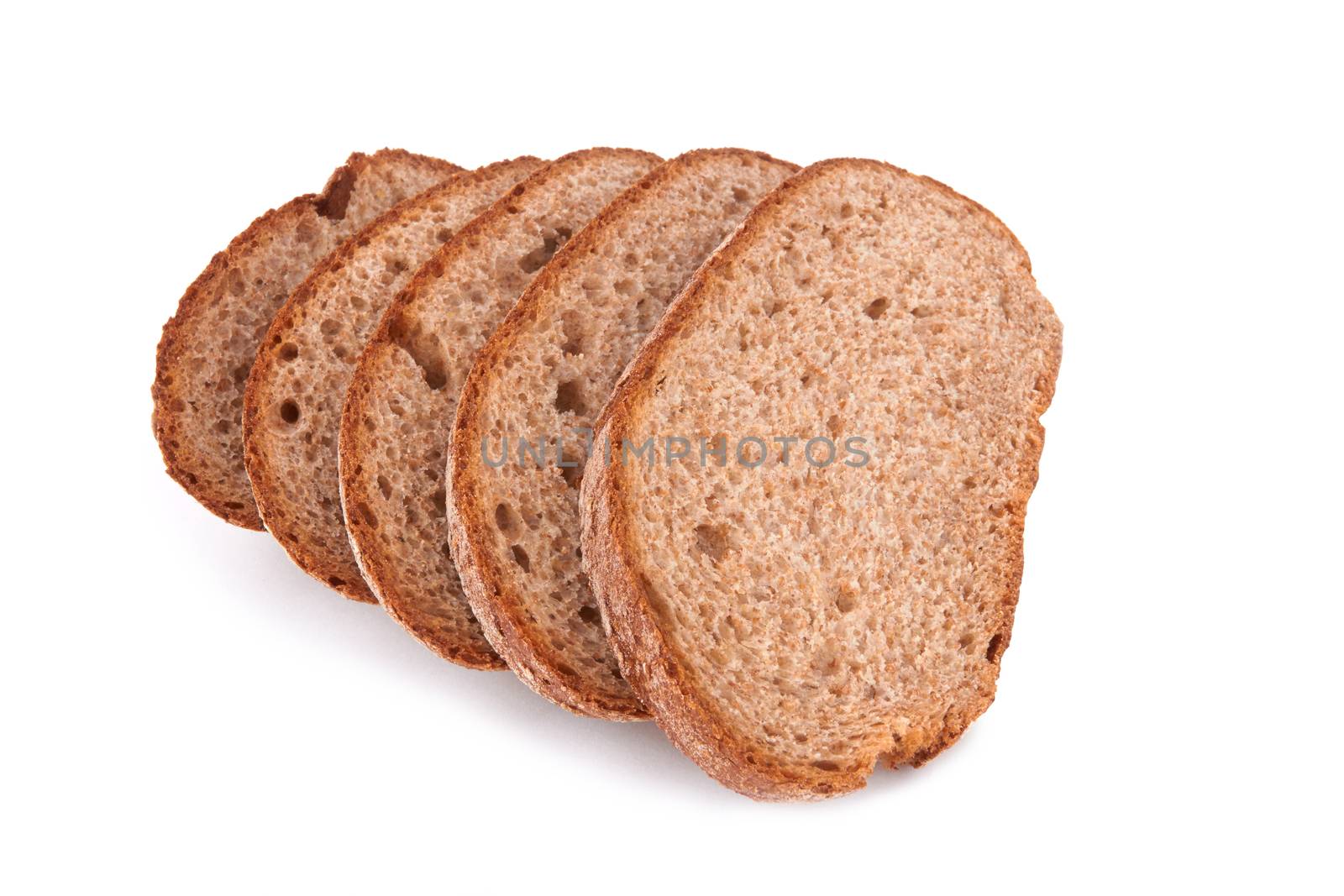 sliced bread isolated on a white background 