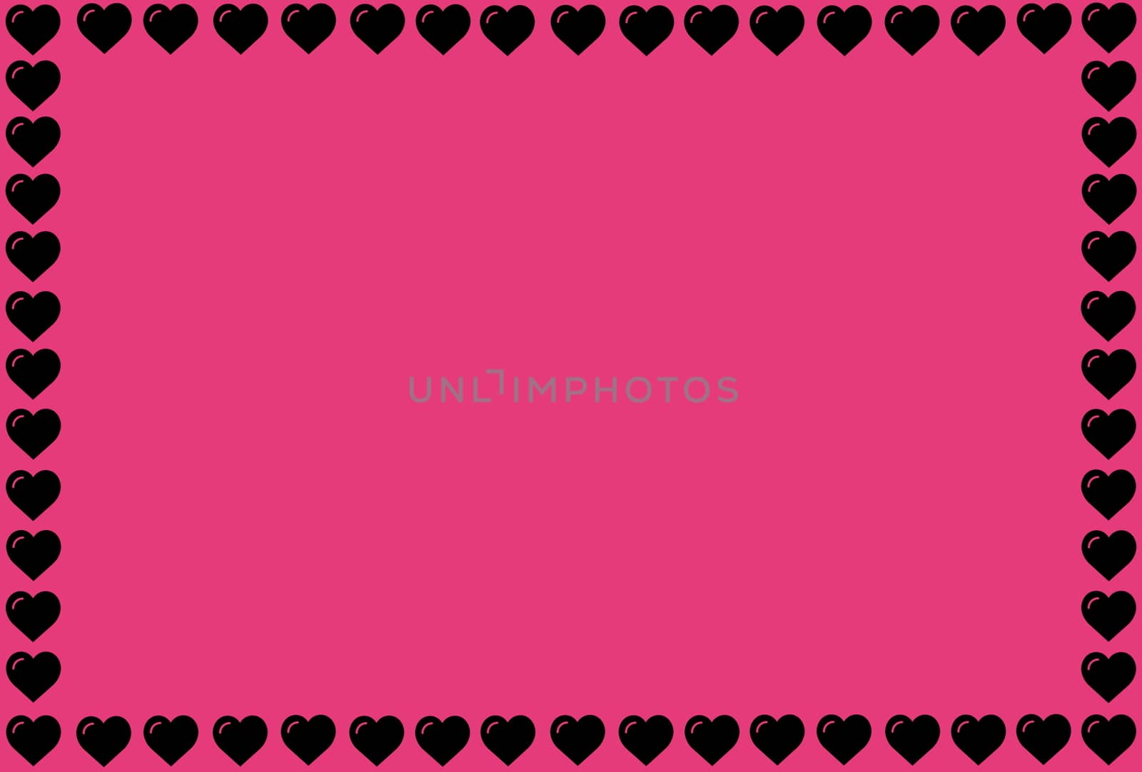 Black Heart Shape on Pink Background. Hearts Dot Design. Can be used for Articles, Printing, Illustration purpose, background, website, businesses, presentations, Product Promotions etc.