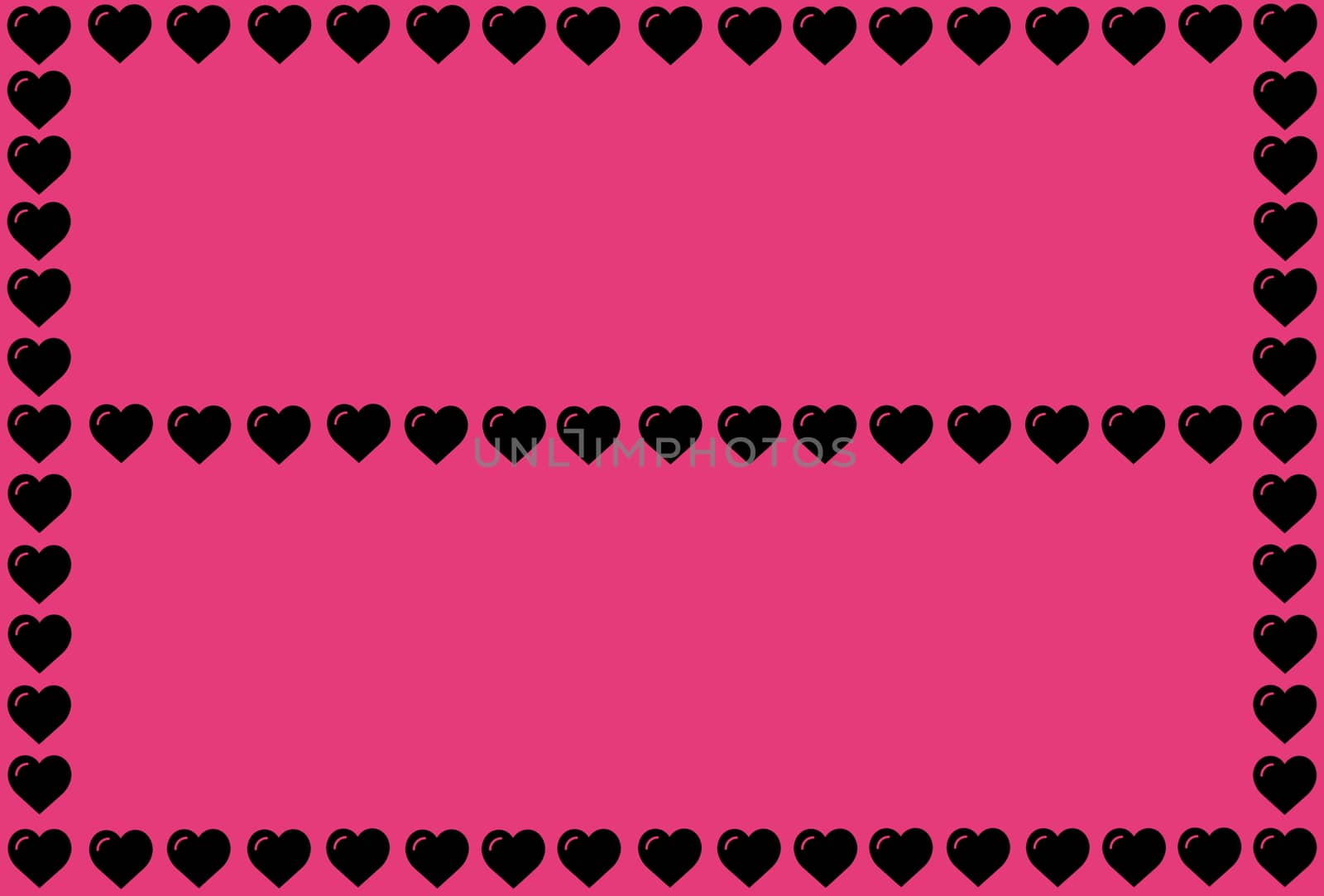 Black Heart Shape on Pink Background. Hearts Dot Design. Can be used for Articles, Printing, Illustration purpose, background, website, businesses, presentations, Product Promotions etc.