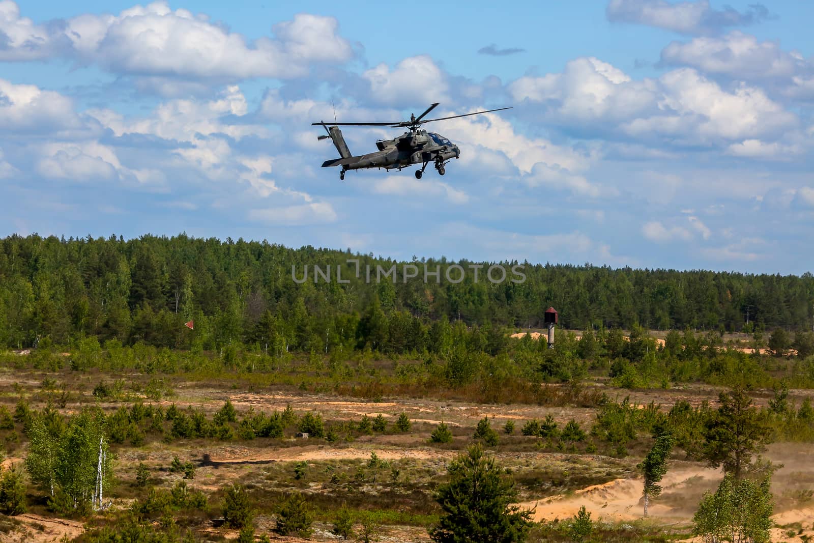 UH-60 Blackhawk and Apache. International Military Training "Saber Strike 2017", Adazi, Latvia, from 3 to 15 June 2017. US Army Europe-led annual International military exercise Saber Strike Field Training Exercise in Latvia.
