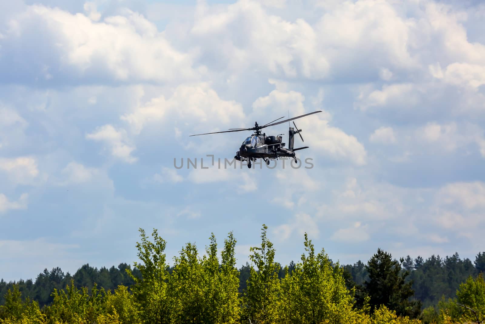 UH-60 Blackhawk and Apache. International Military Training "Saber Strike 2017", Adazi, Latvia, from 3 to 15 June 2017. US Army Europe-led annual International military exercise Saber Strike Field Training Exercise in Latvia.
