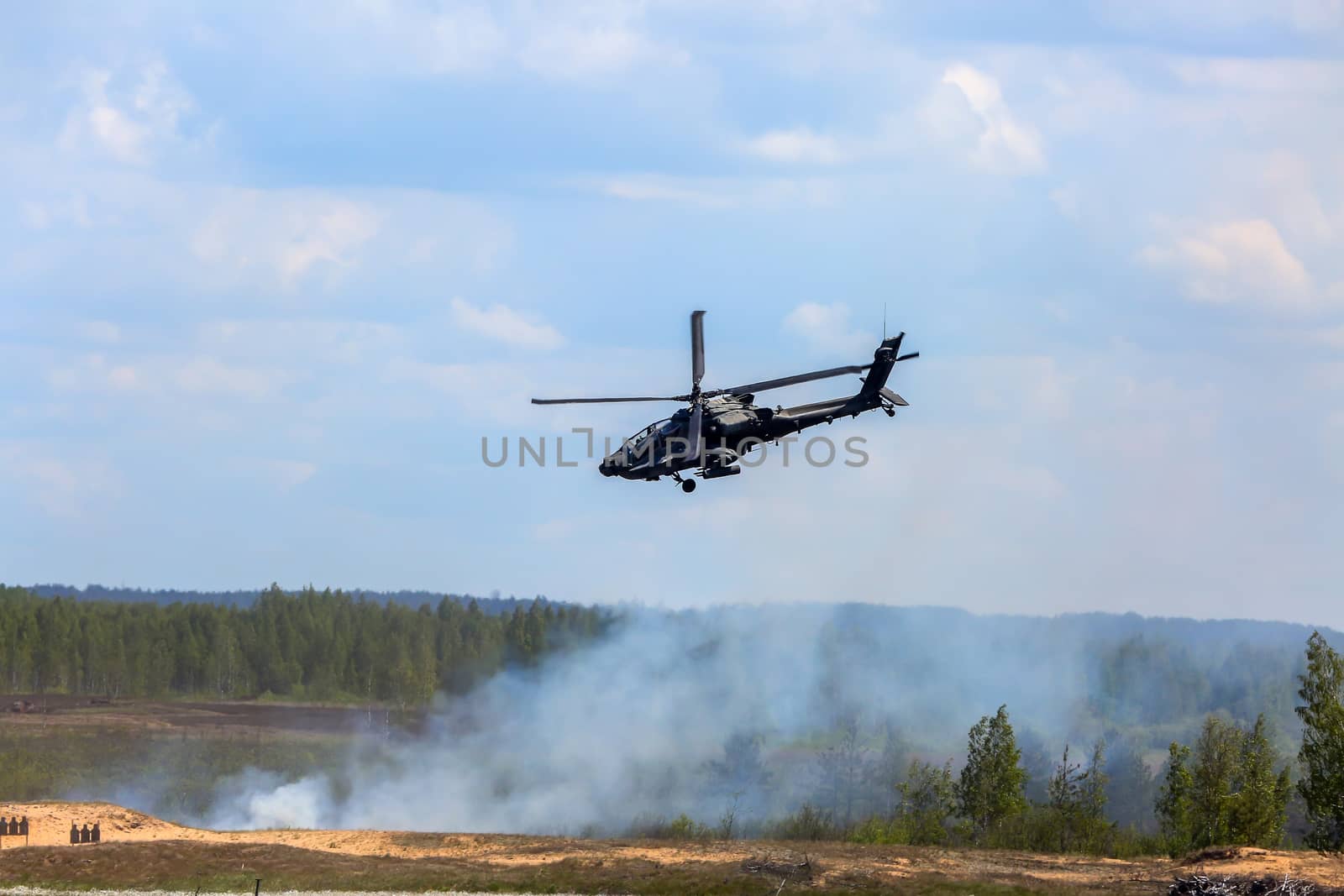 UH-60 Blackhawk and Apache. International Military Training "Saber Strike 2017", Adazi, Latvia, from 3 to 15 June 2017. US Army Europe-led annual International military exercise Saber Strike Field Training Exercise in Latvia.