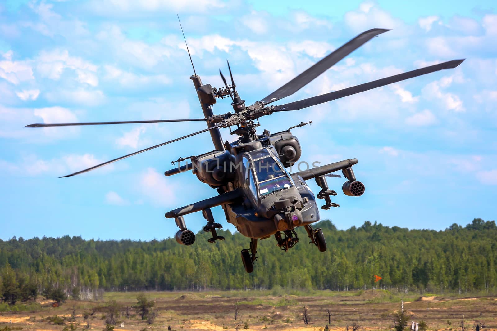 UH-60 Blackhawk and Apache. International Military Training "Saber Strike 2017", Adazi, Latvia, from 3 to 15 June 2017. US Army Europe-led annual International military exercise Saber Strike Field Training Exercise in Latvia.
