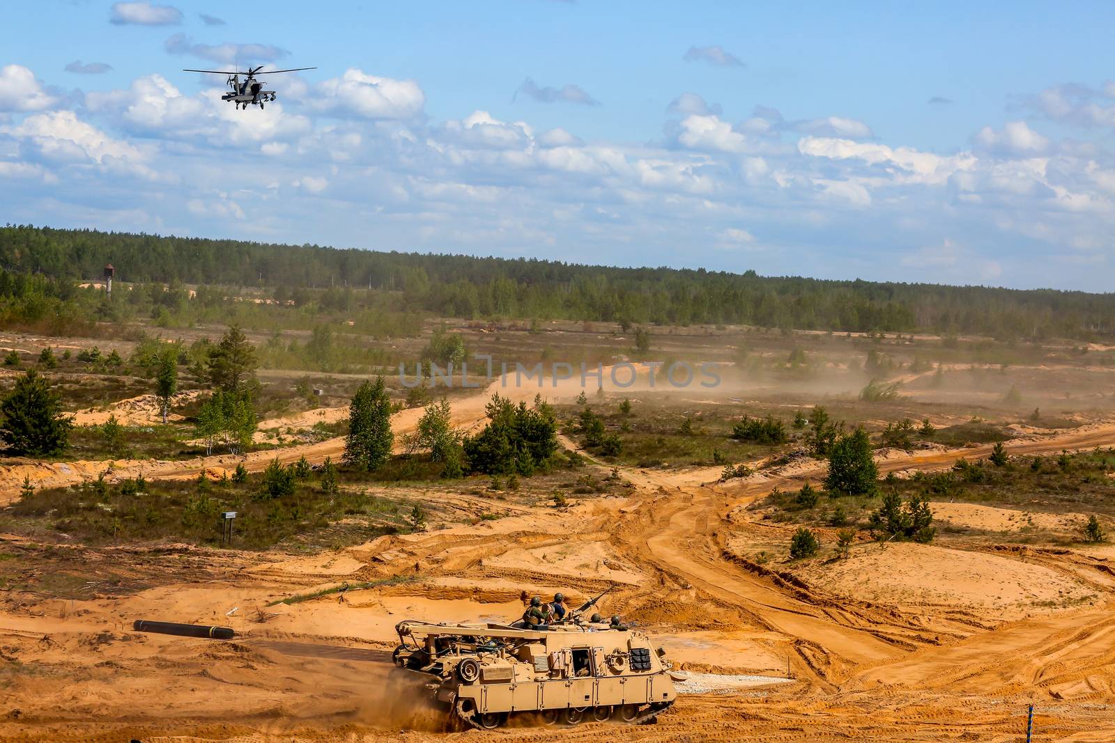 NATO soldiers. International Military Training "Saber Strike 2017", Adazi, Latvia, from 3 to 15 June 2017. US Army Europe-led annual International military exercise Saber Strike Field Training Exercise in Latvia.
