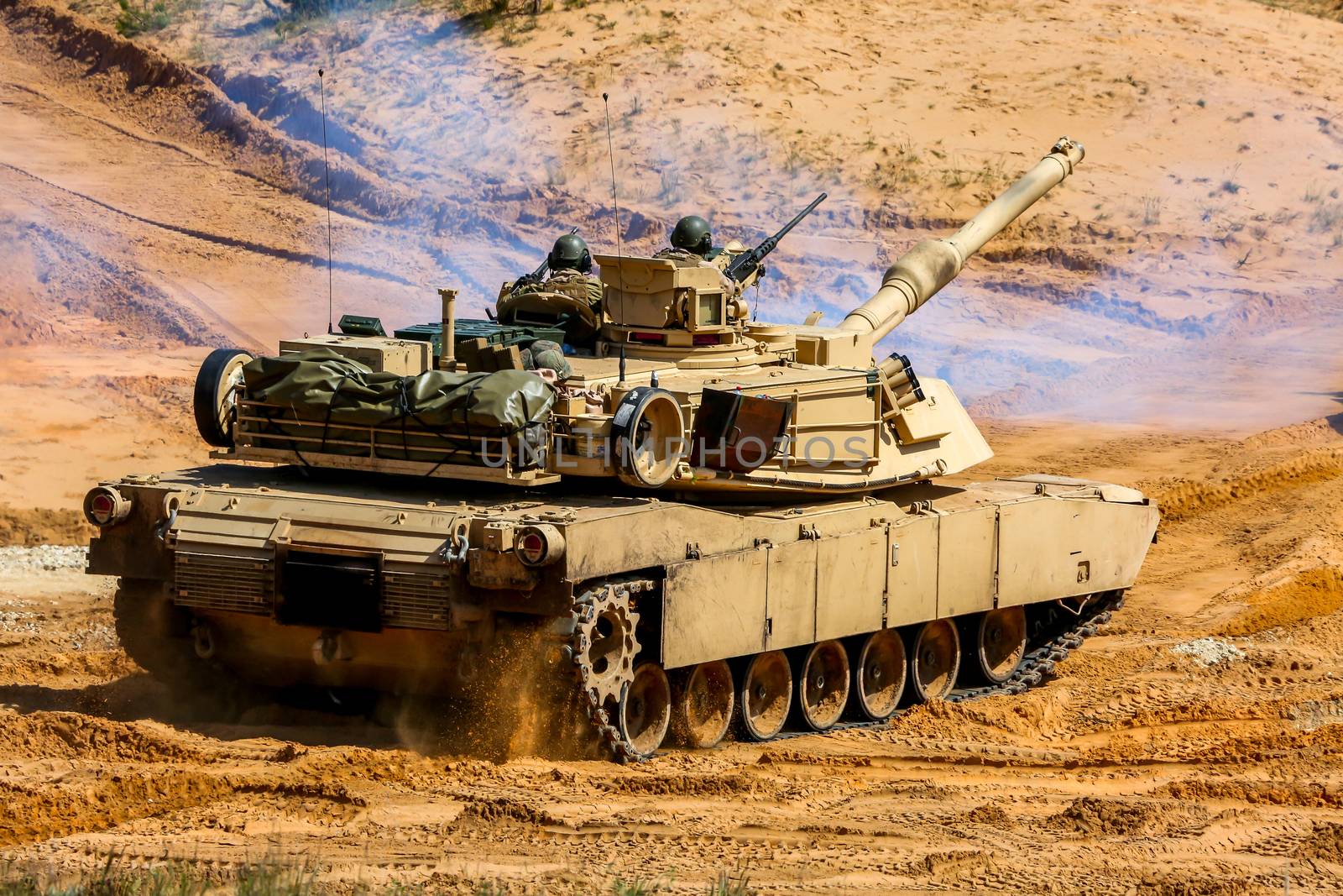 Tanks Abrams in Latvia. International Military Training "Saber Strike 2017", Adazi, Latvia, from 3 to 15 June 2017. US Army Europe-led annual International military exercise Saber Strike Field Training Exercise in Latvia.
