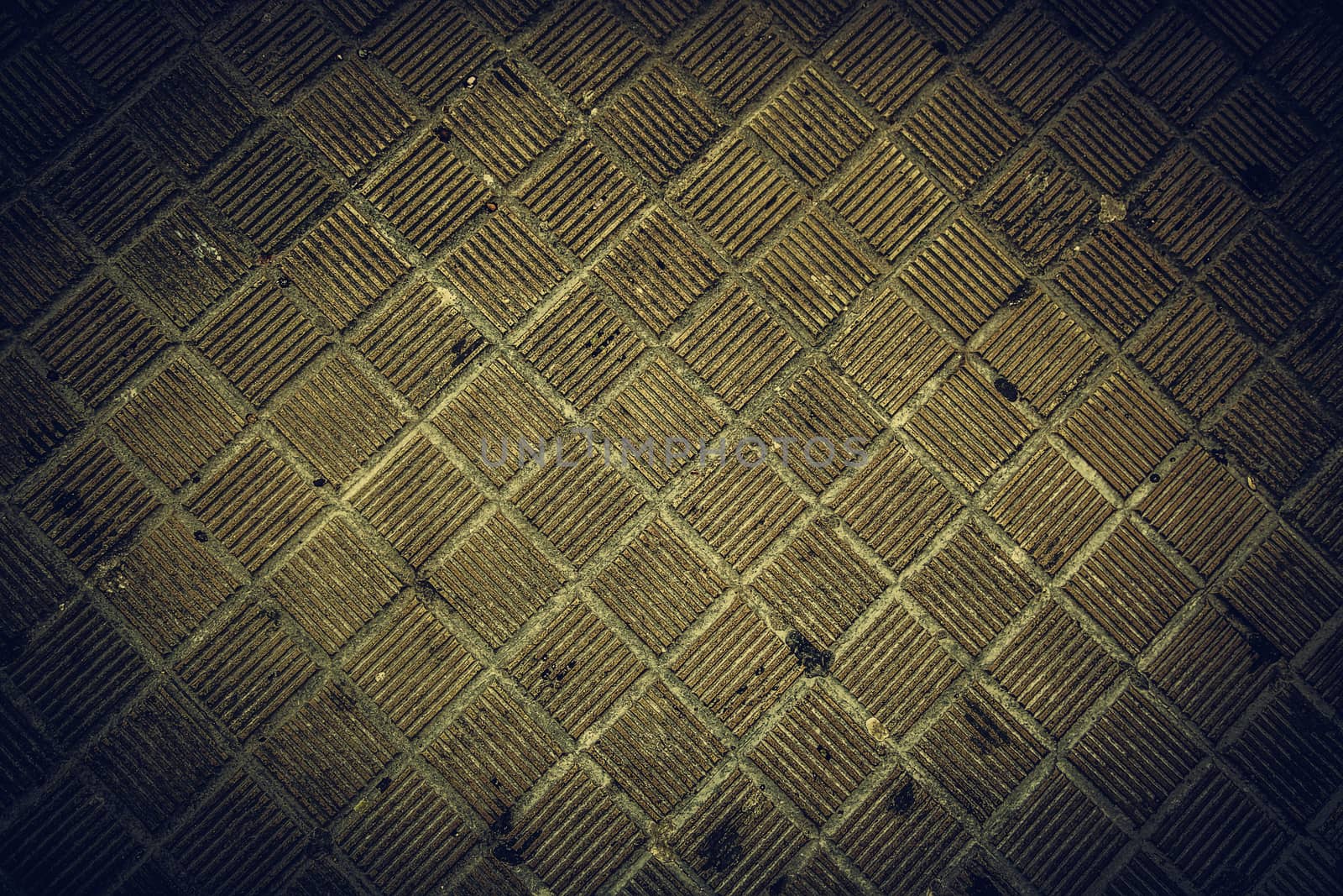 Paving stones in the street, sidewalk detail for pedestrians