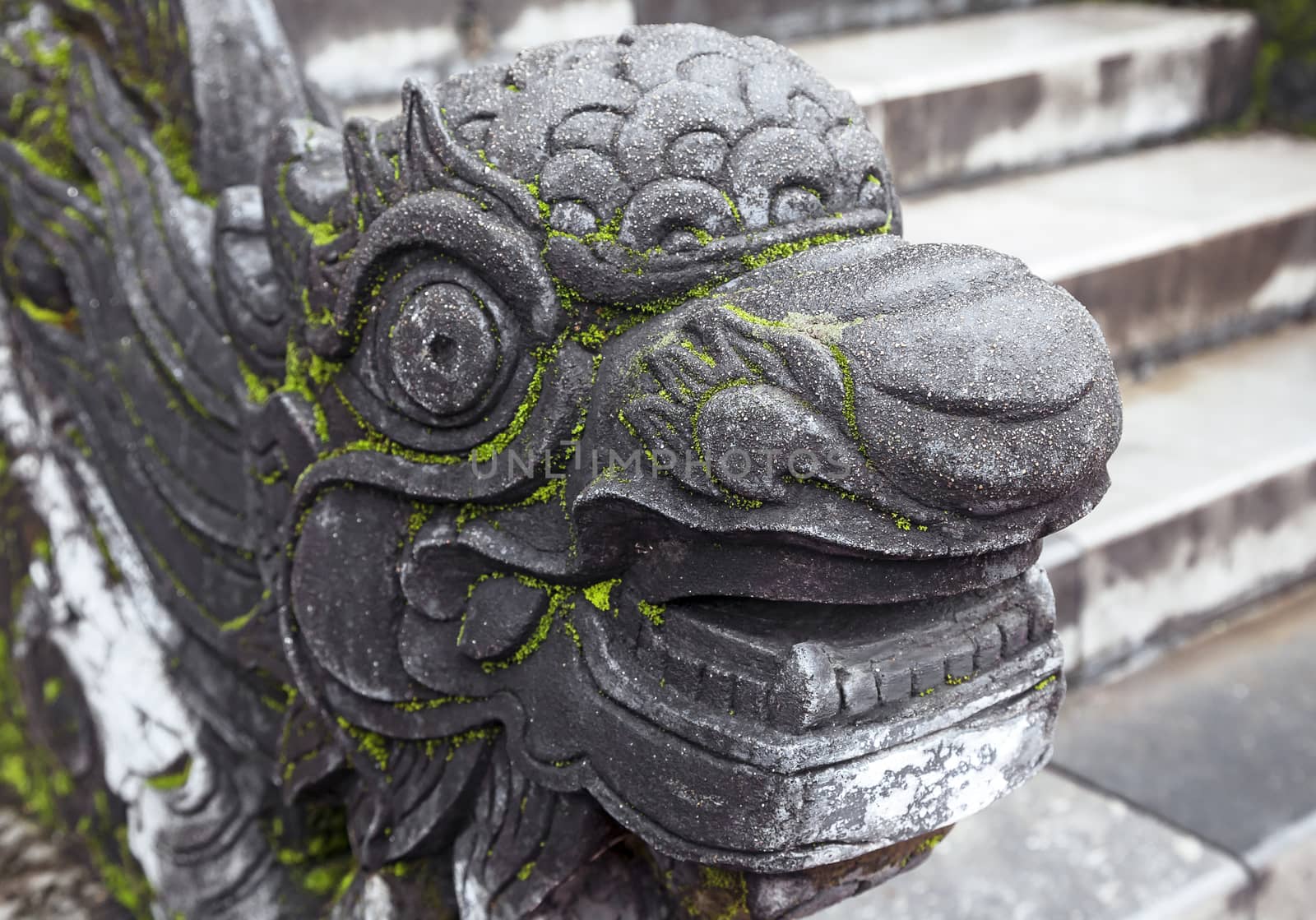 Dragon-shaped handrail in Hue Imperial Palace, Vietnam