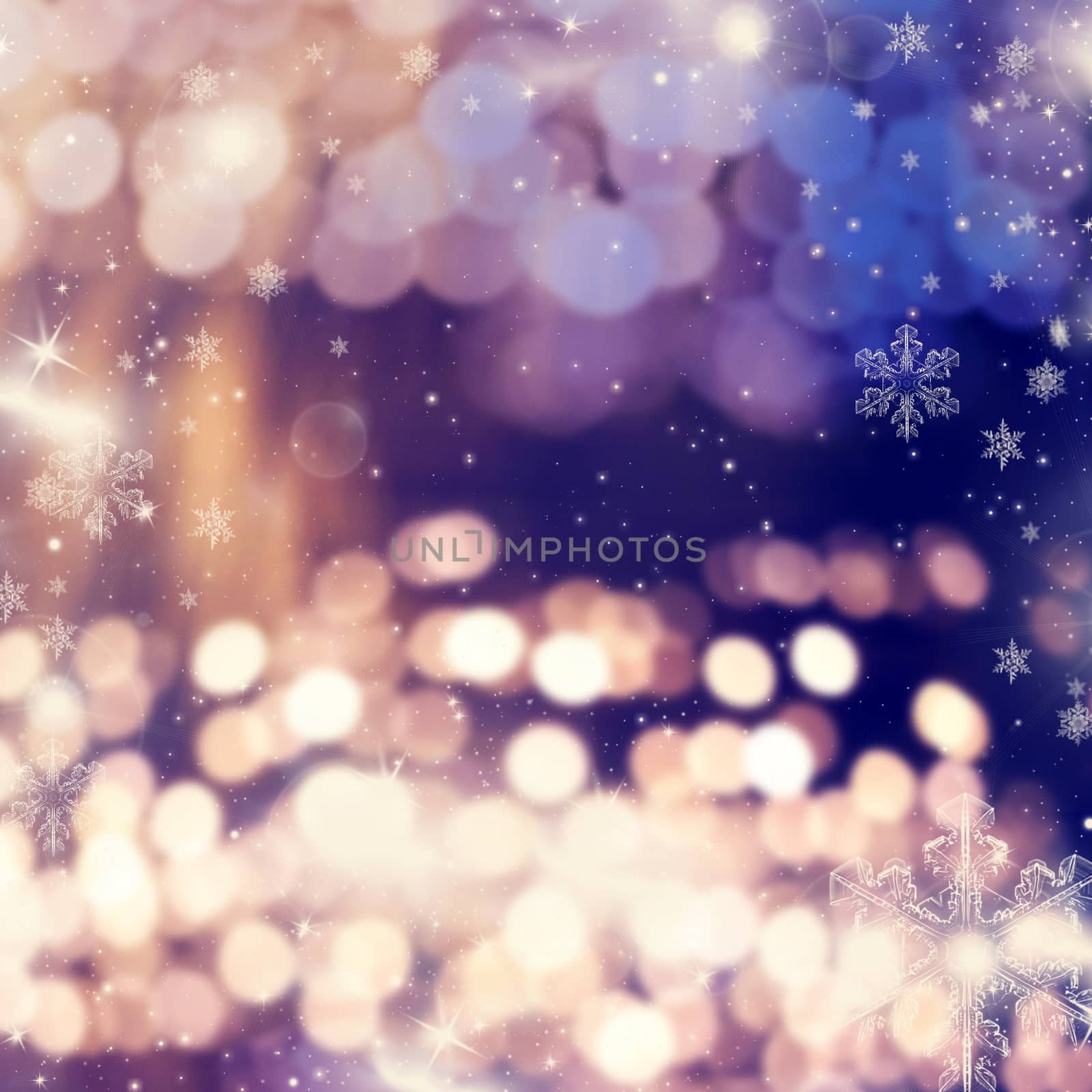 blurred bokeh of Christmas lights