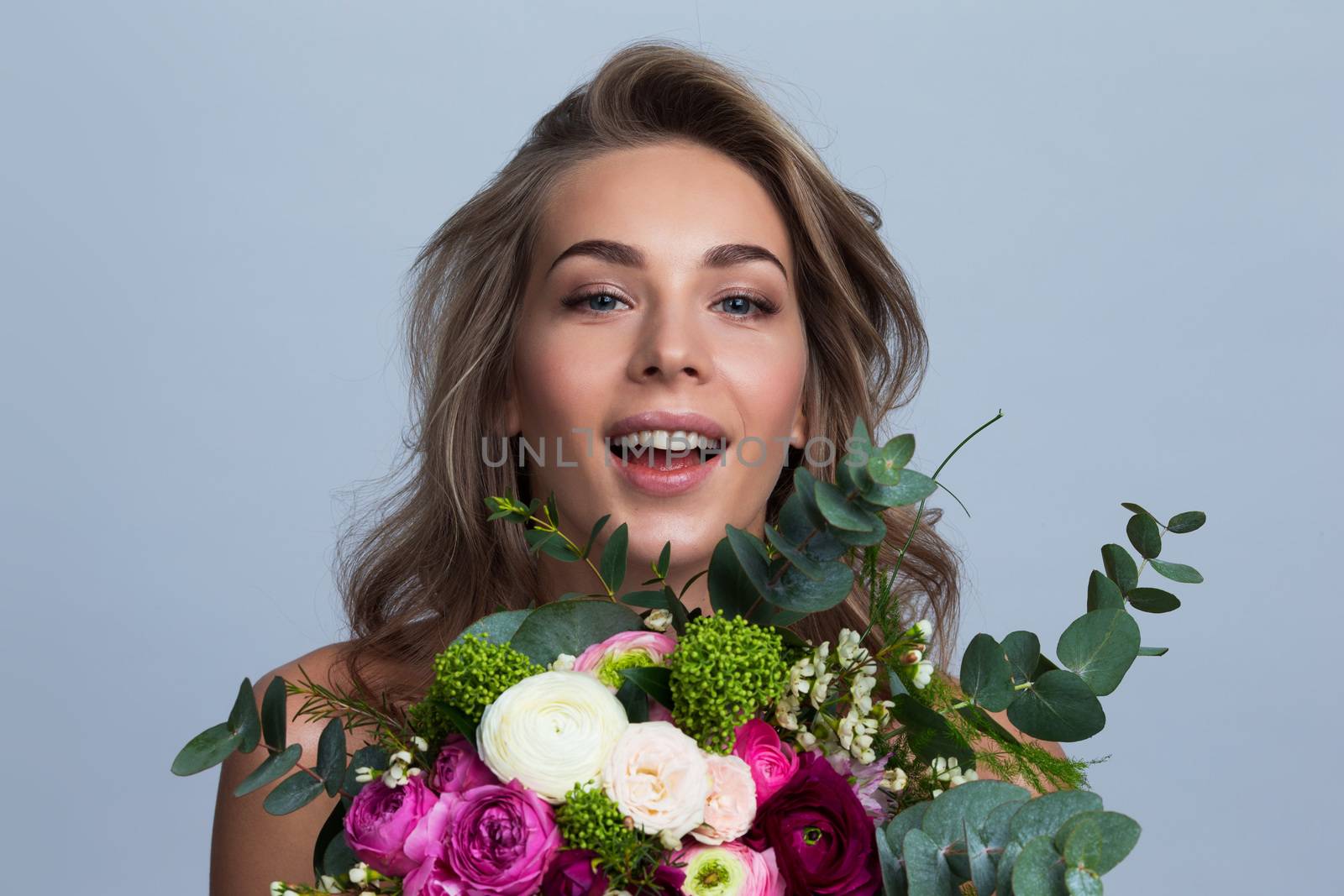 Beautiful woman with flowers by ALotOfPeople