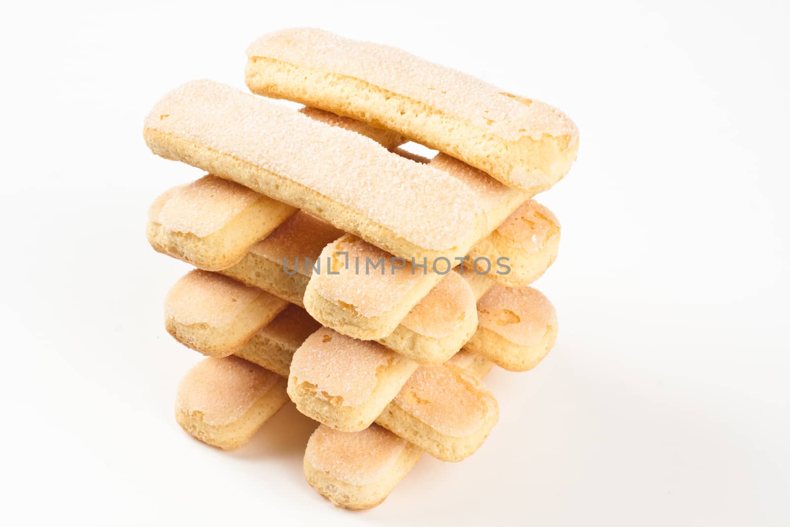 baby cookie tower on white background