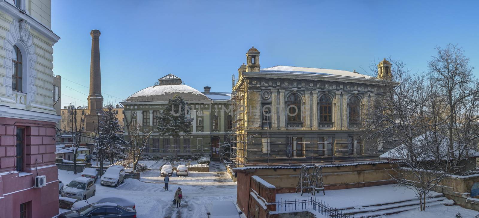 Odessa, Ukraine - 01.19.2019. Medical University in Odessa, Ukraine, on a sunny winter day