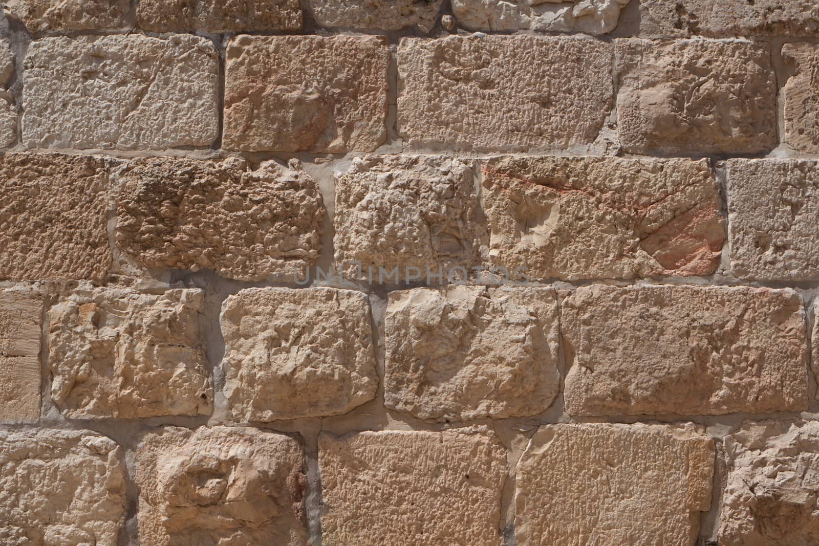 jerusalem wall structure with ancient brown stone