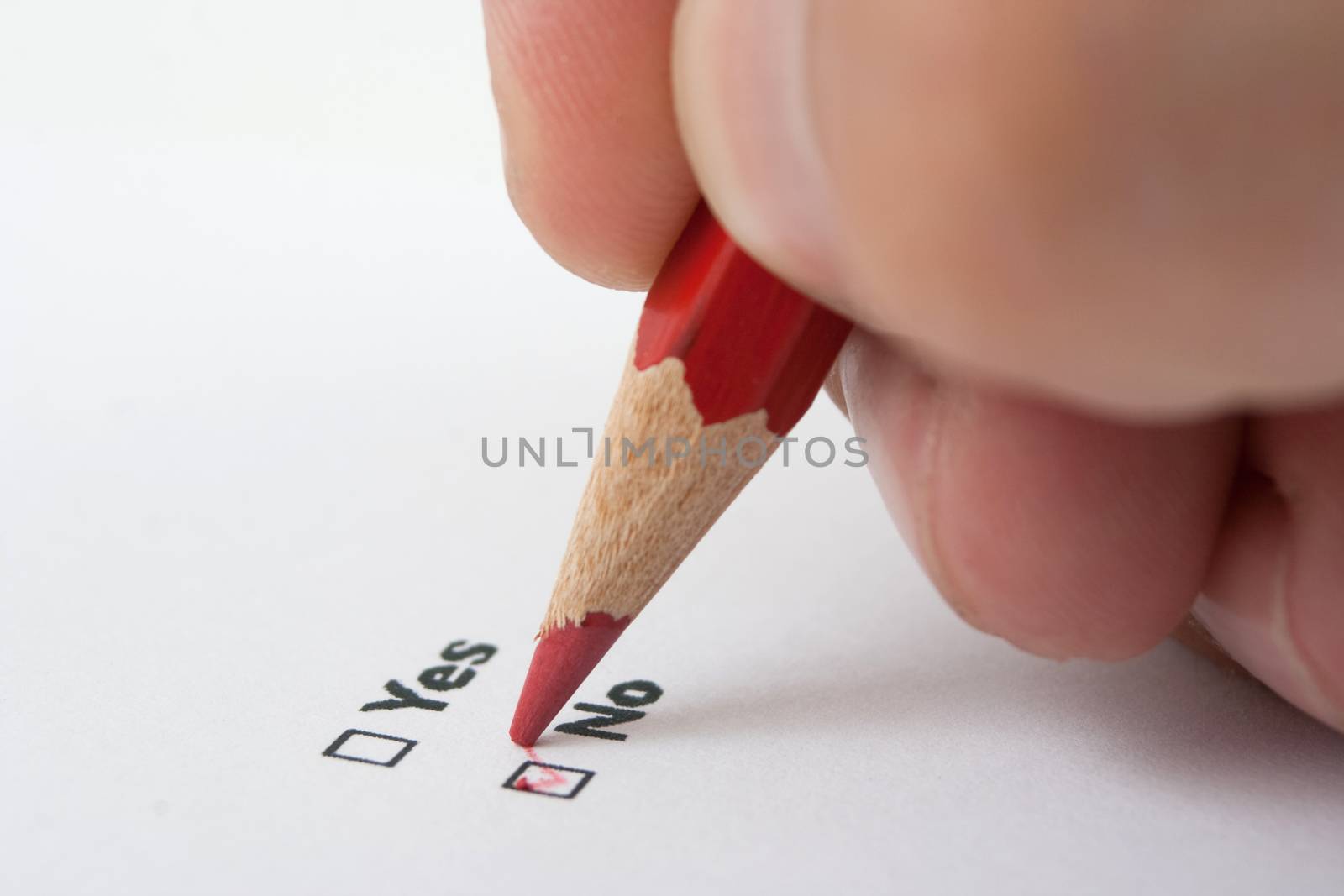 yes or no decition checkbox made with pencil