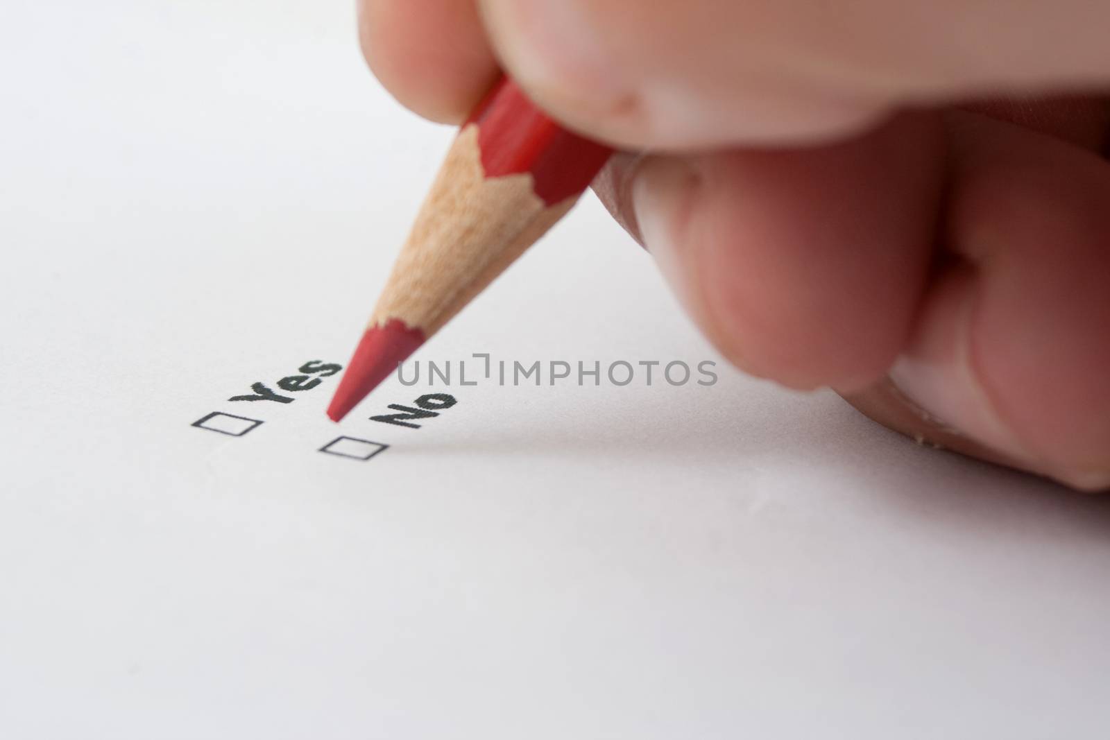 yes or no decition checkbox made with pencil