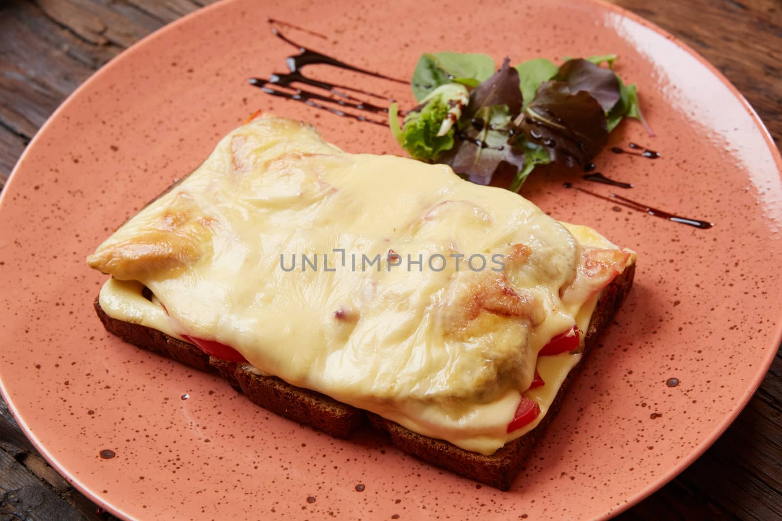 The croque monsieur. The ham and cheese sandwich.