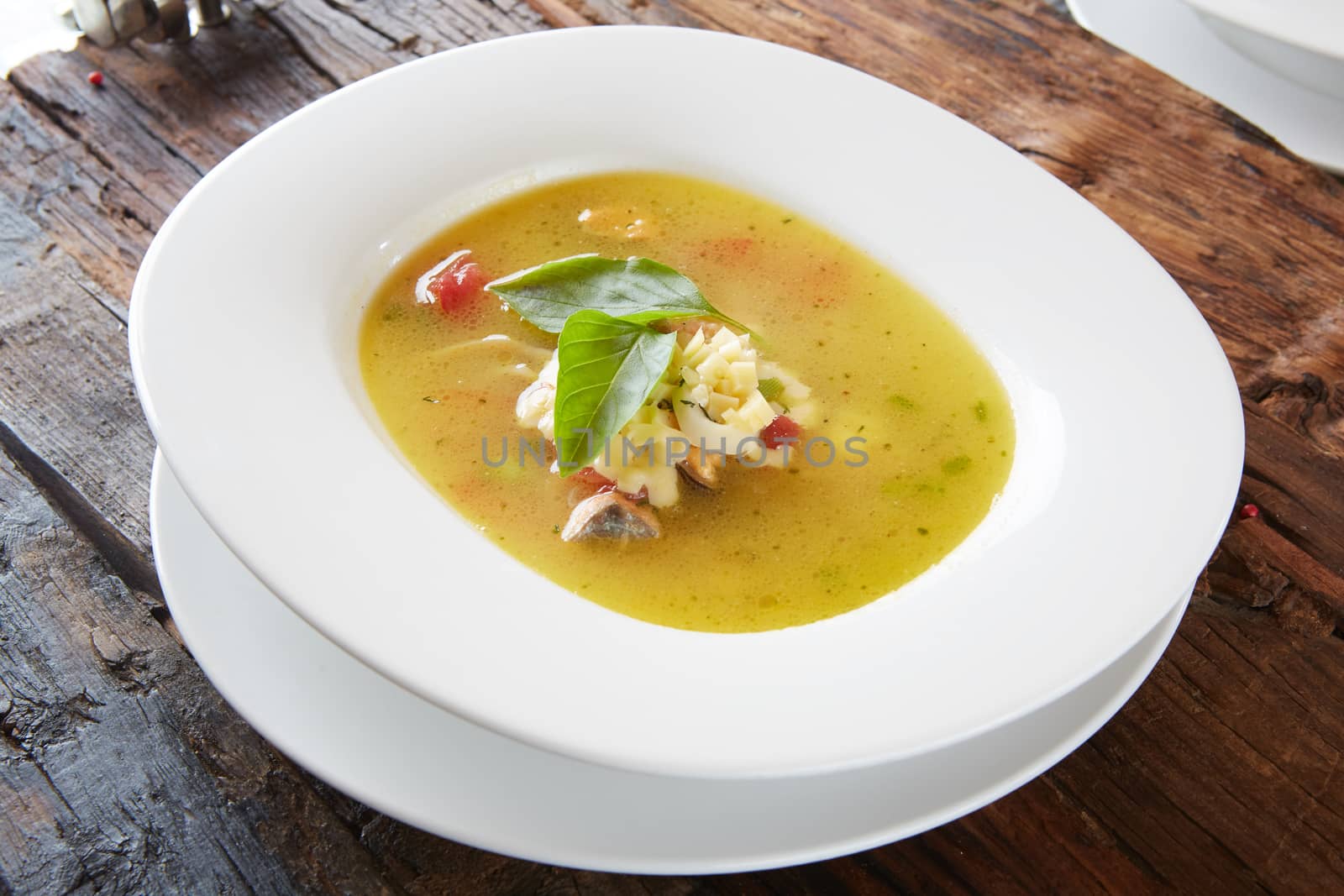 Fish soup with herbs, Tom Yum Pla too, Thailand food