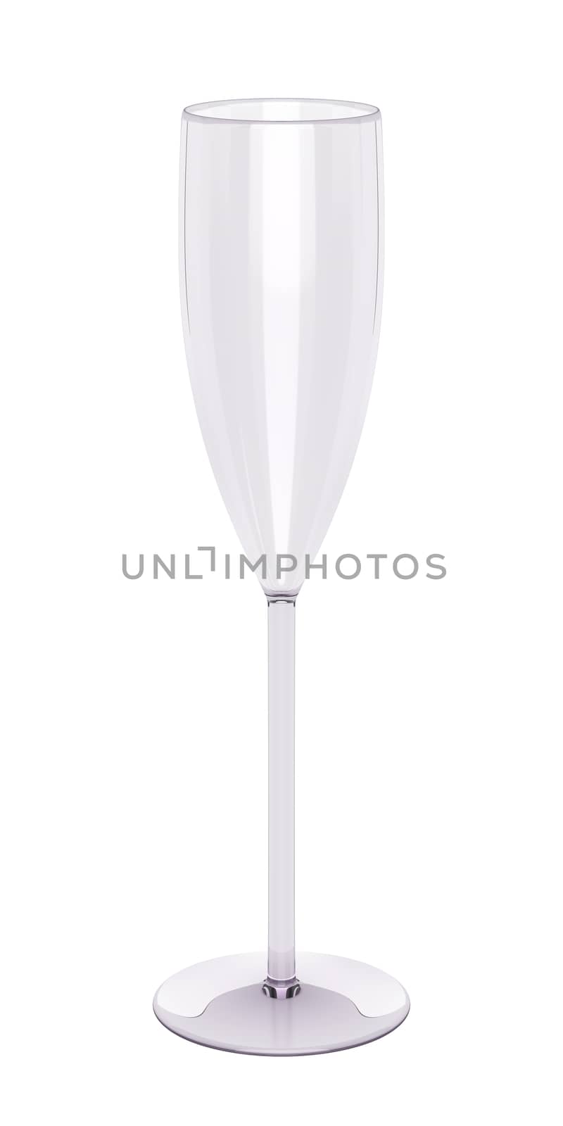 Empty champagne glass by magraphics