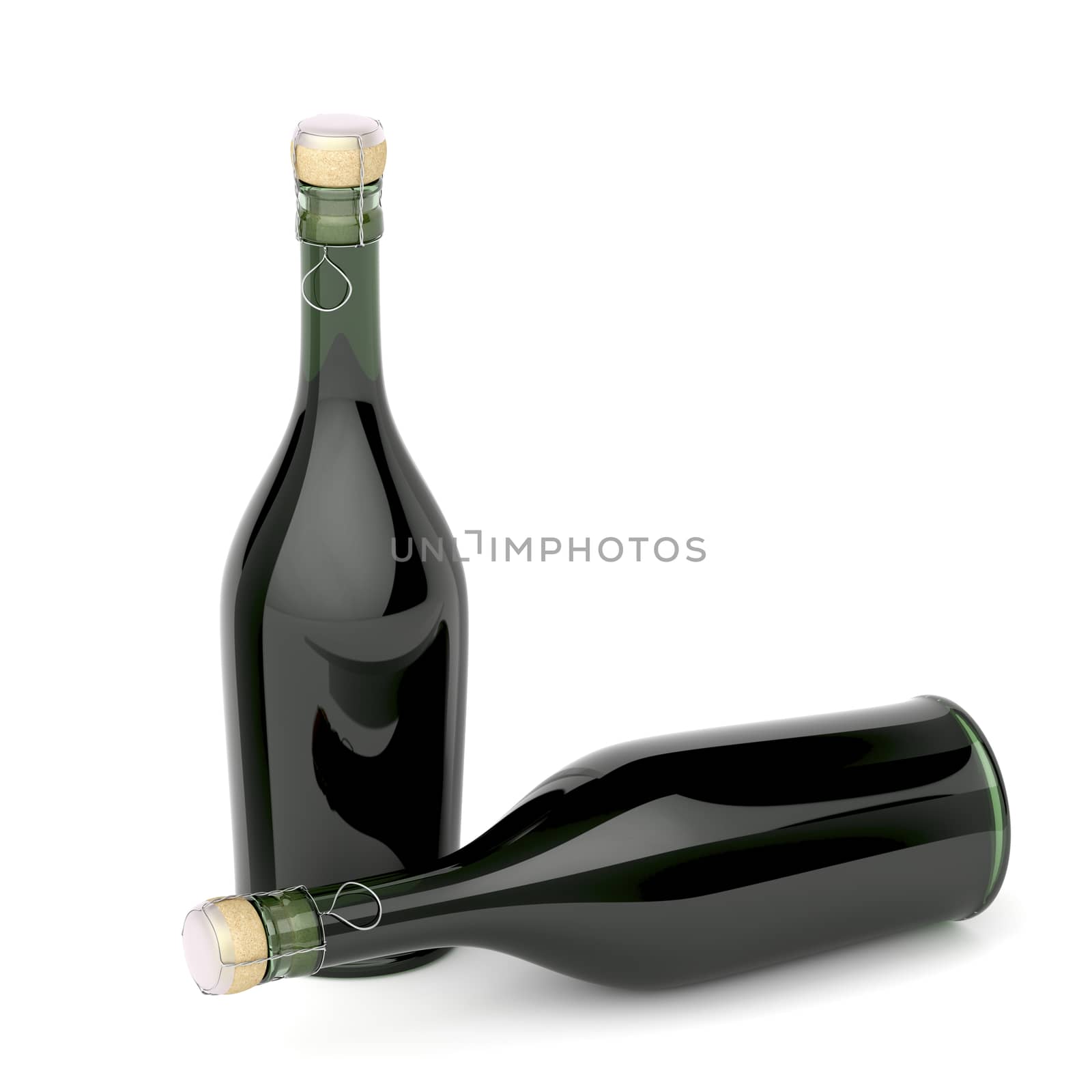 Two champagne bottles by magraphics