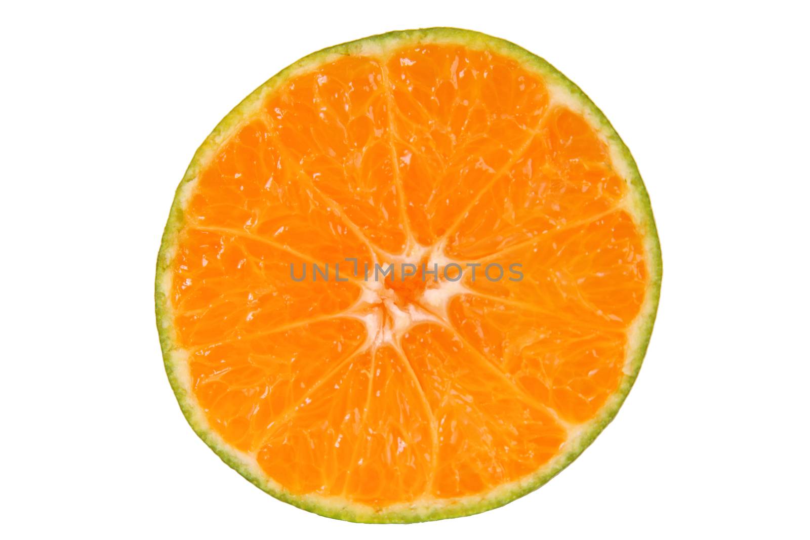 half orange isolated on white