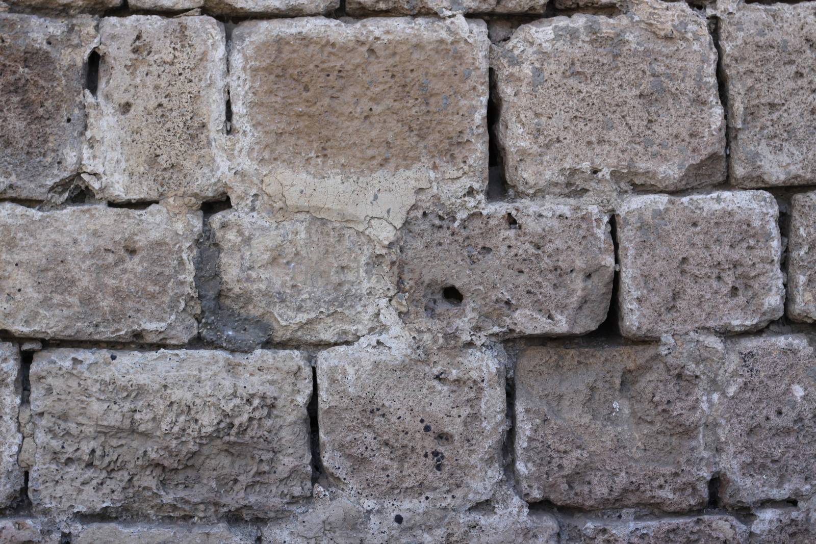 cubic stone ancient  medieval wall