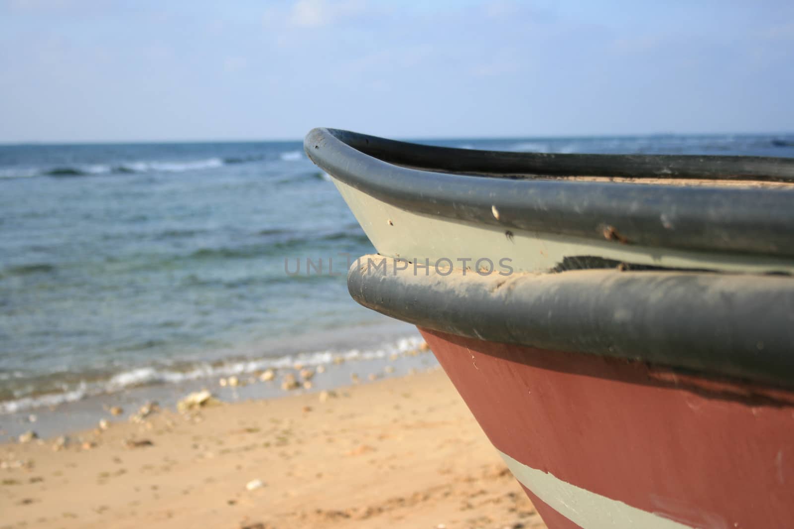 boat on a sandy beach