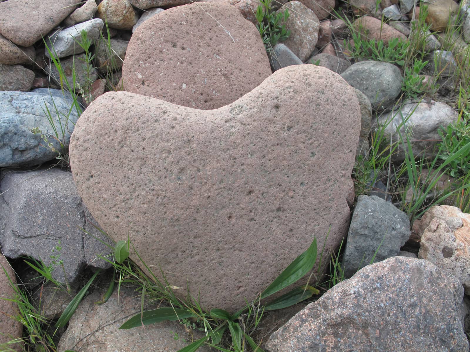 Pink stone heart is like a favorite