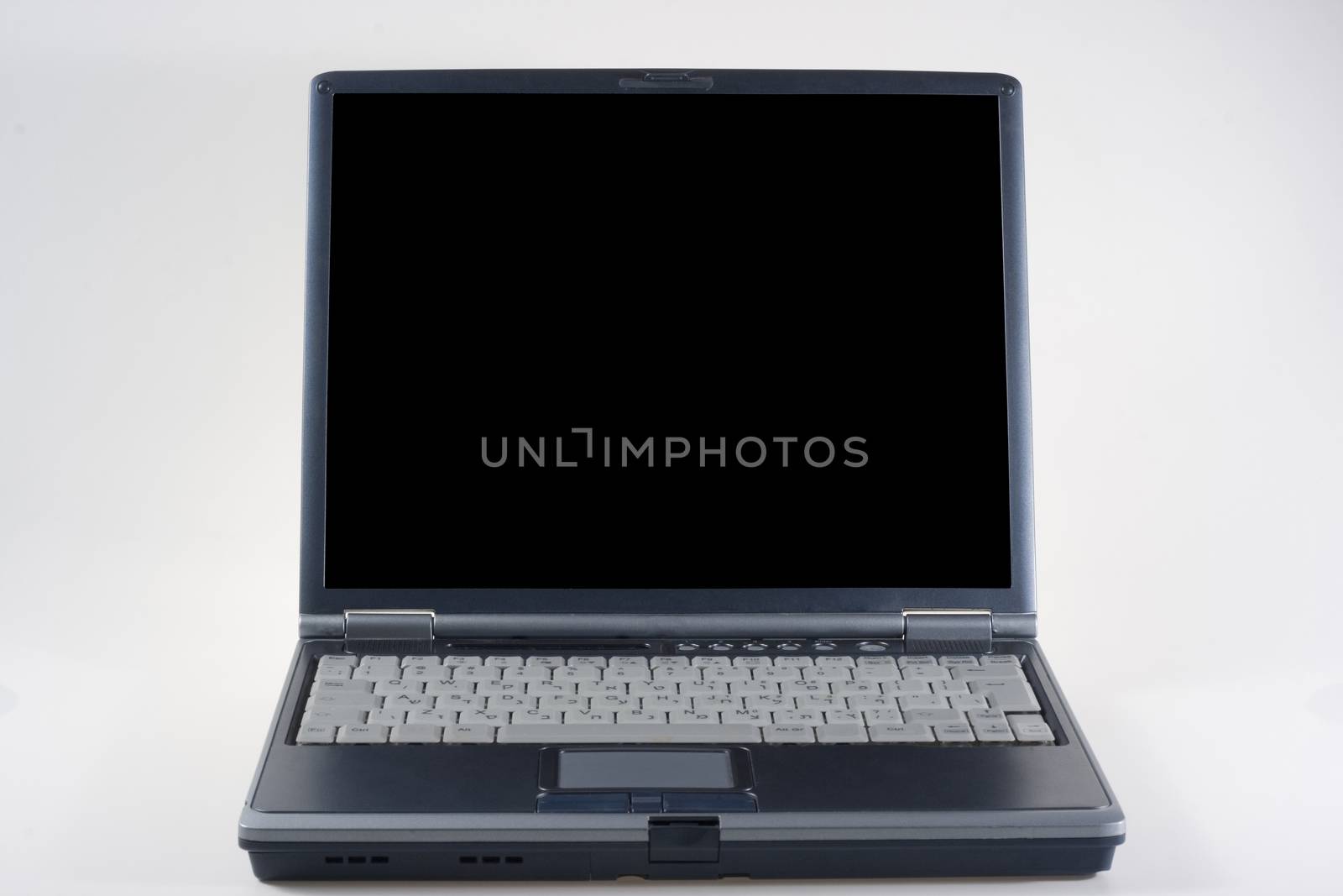 laptop black screen white background