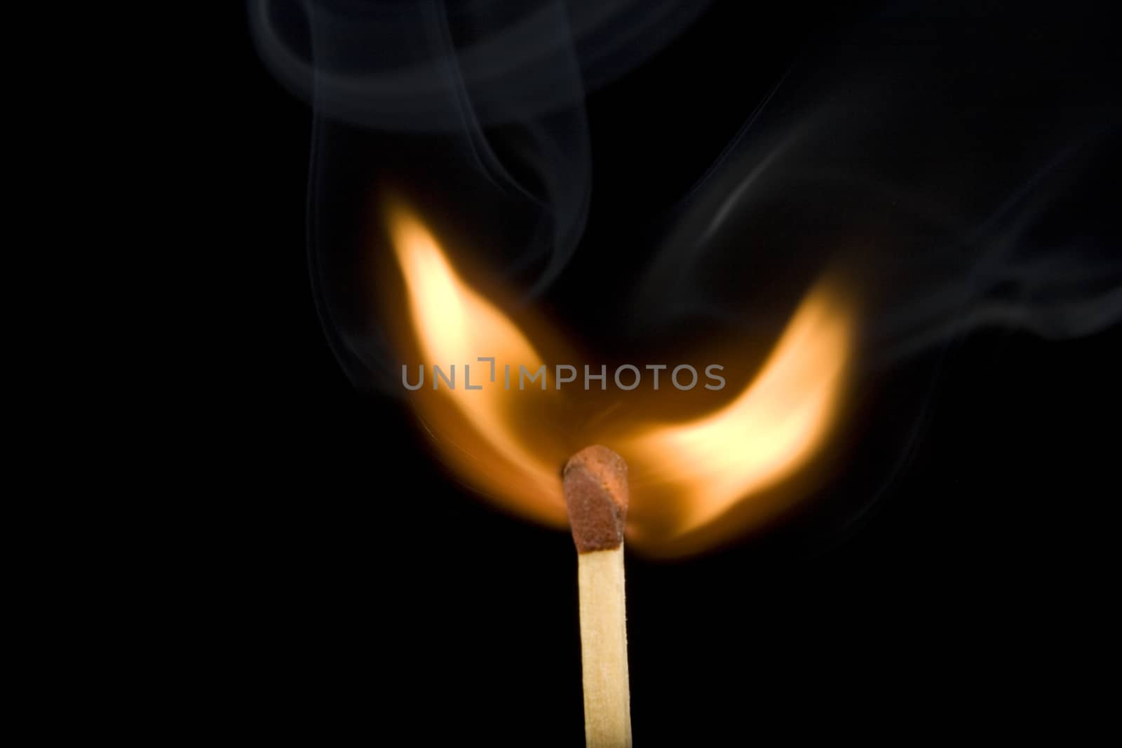 burning matchstick by orcearo