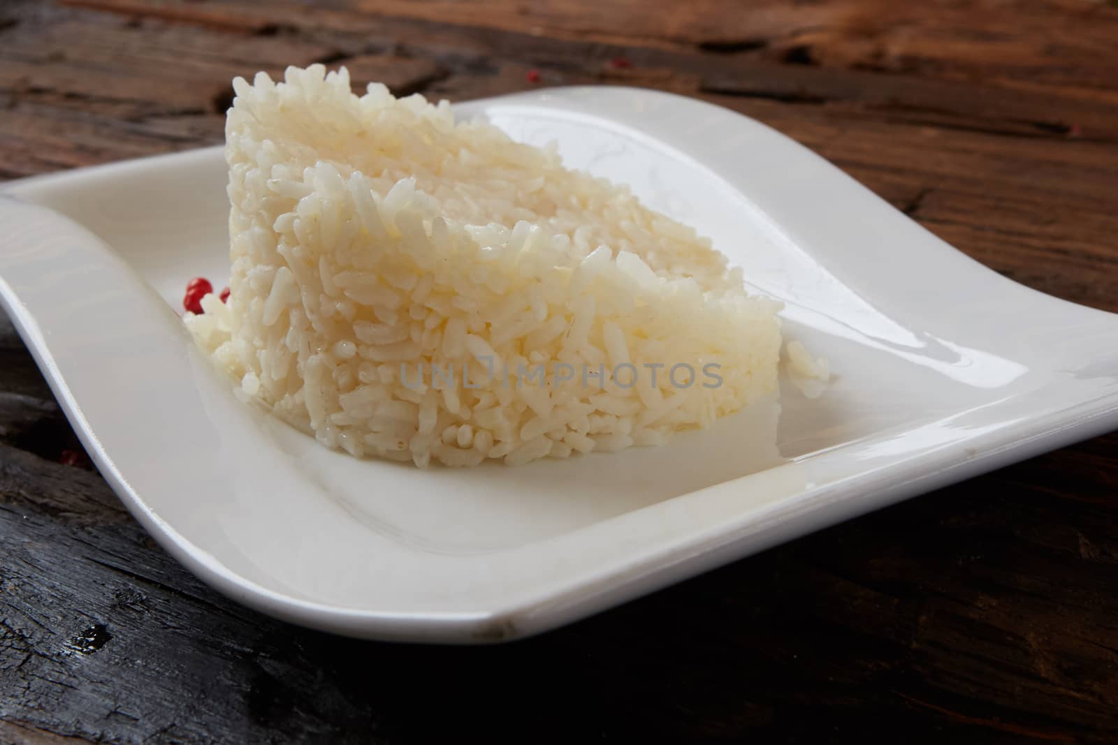 The white rice in bowl. Shallow dof. by sarymsakov