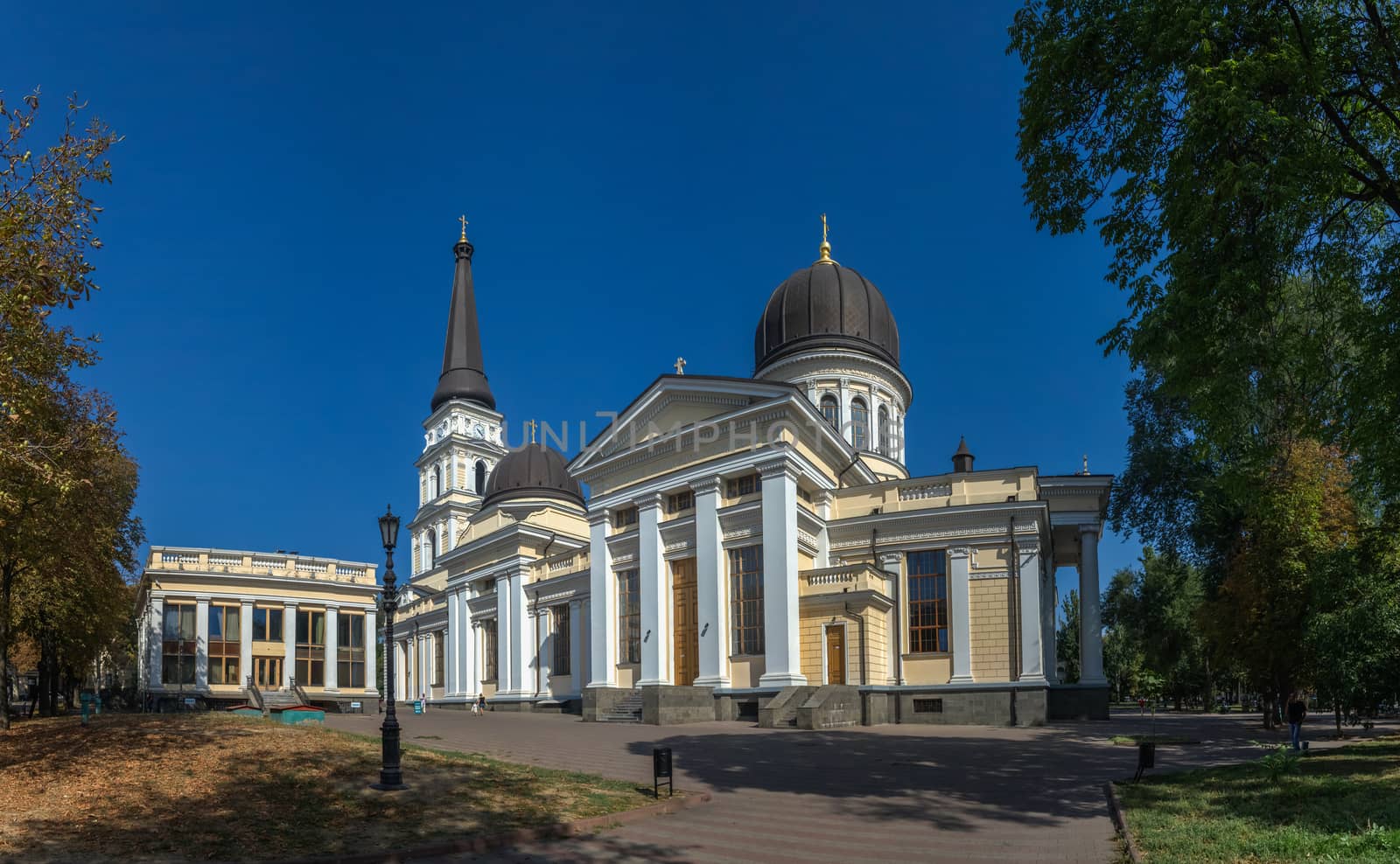 Odessa, Ukraine - 08.30.2018. Odessa Orthodox Cathedral of the Saviors Transfiguration in Ukraine, Europe