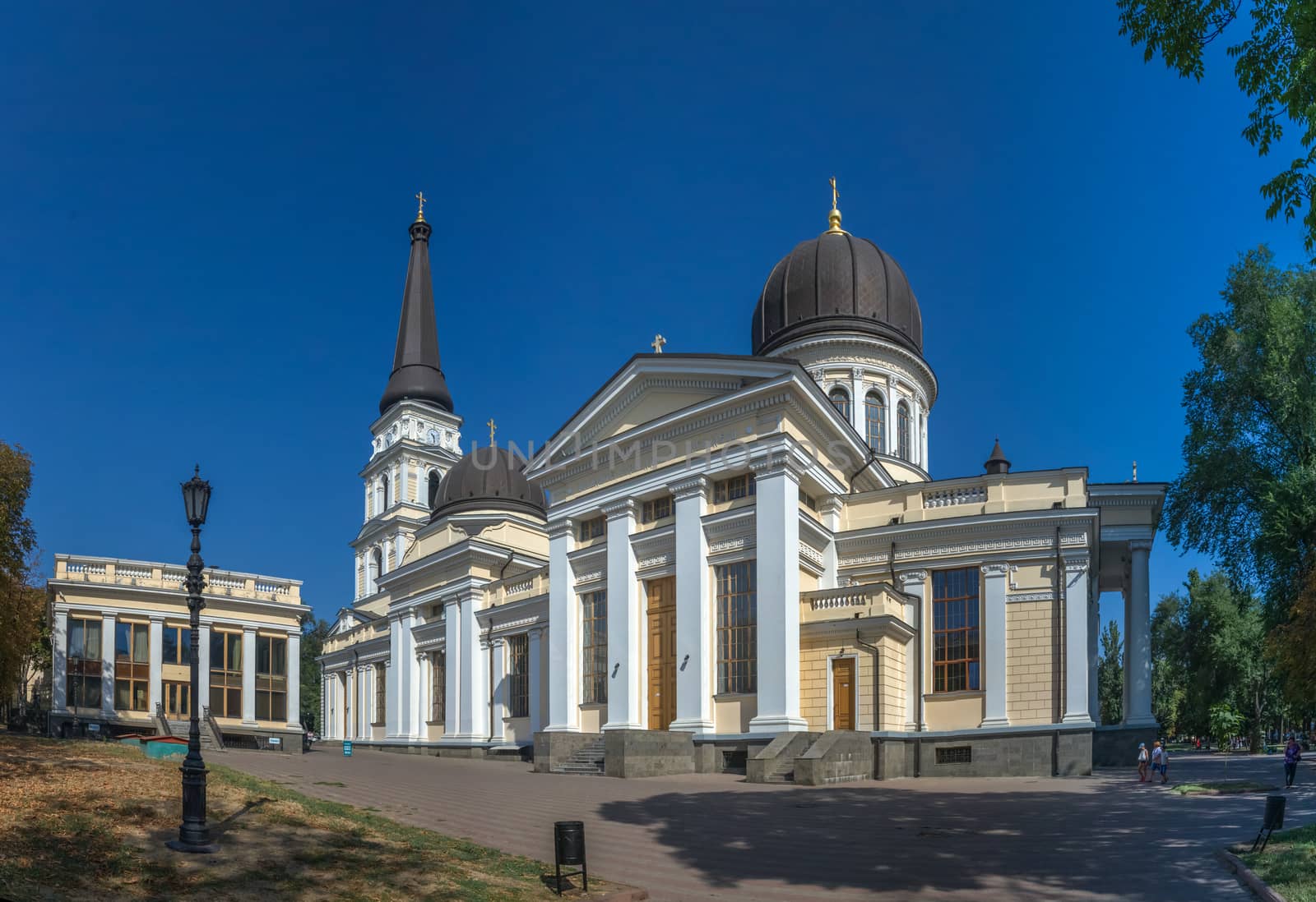 Odessa, Ukraine - 08.30.2018. Odessa Orthodox Cathedral of the Saviors Transfiguration in Ukraine, Europe