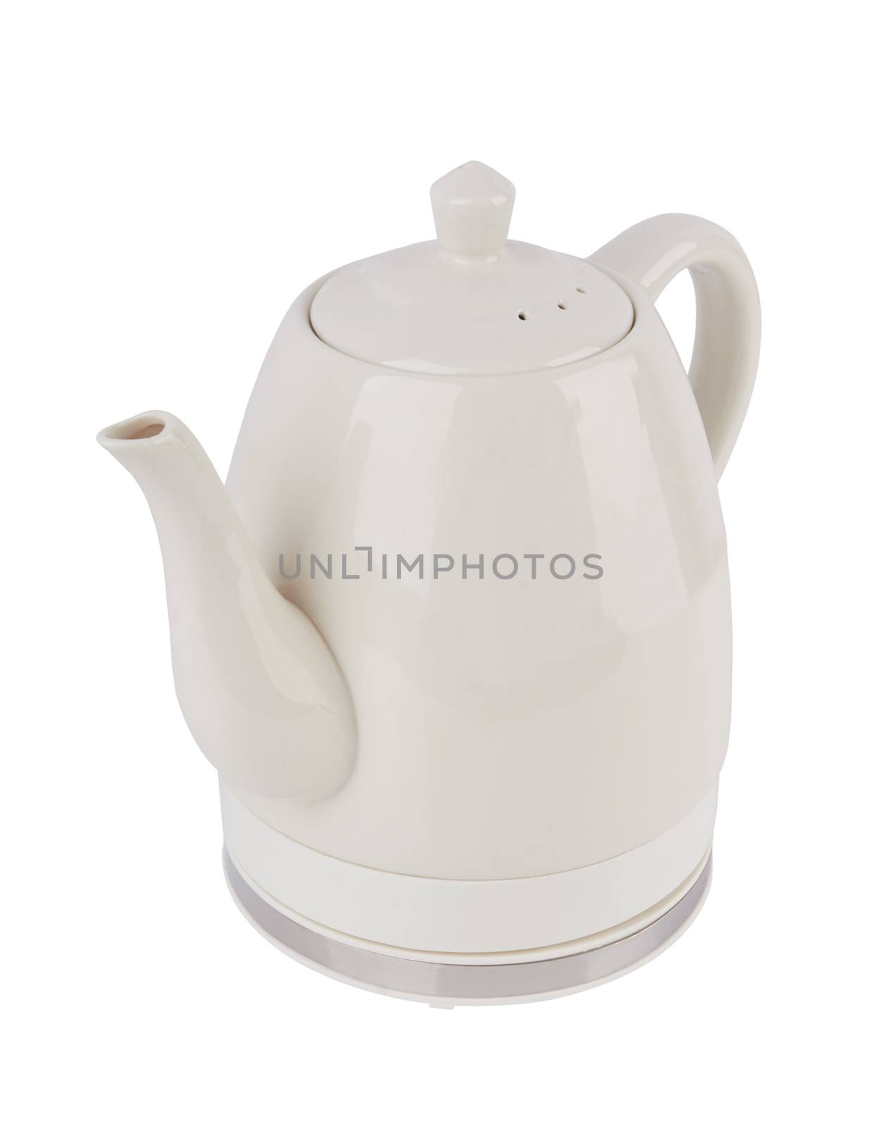 ceramics electric kettle isolated on white background