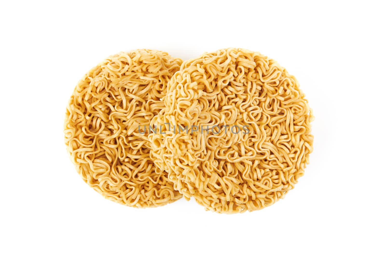 instant noodles on a white background