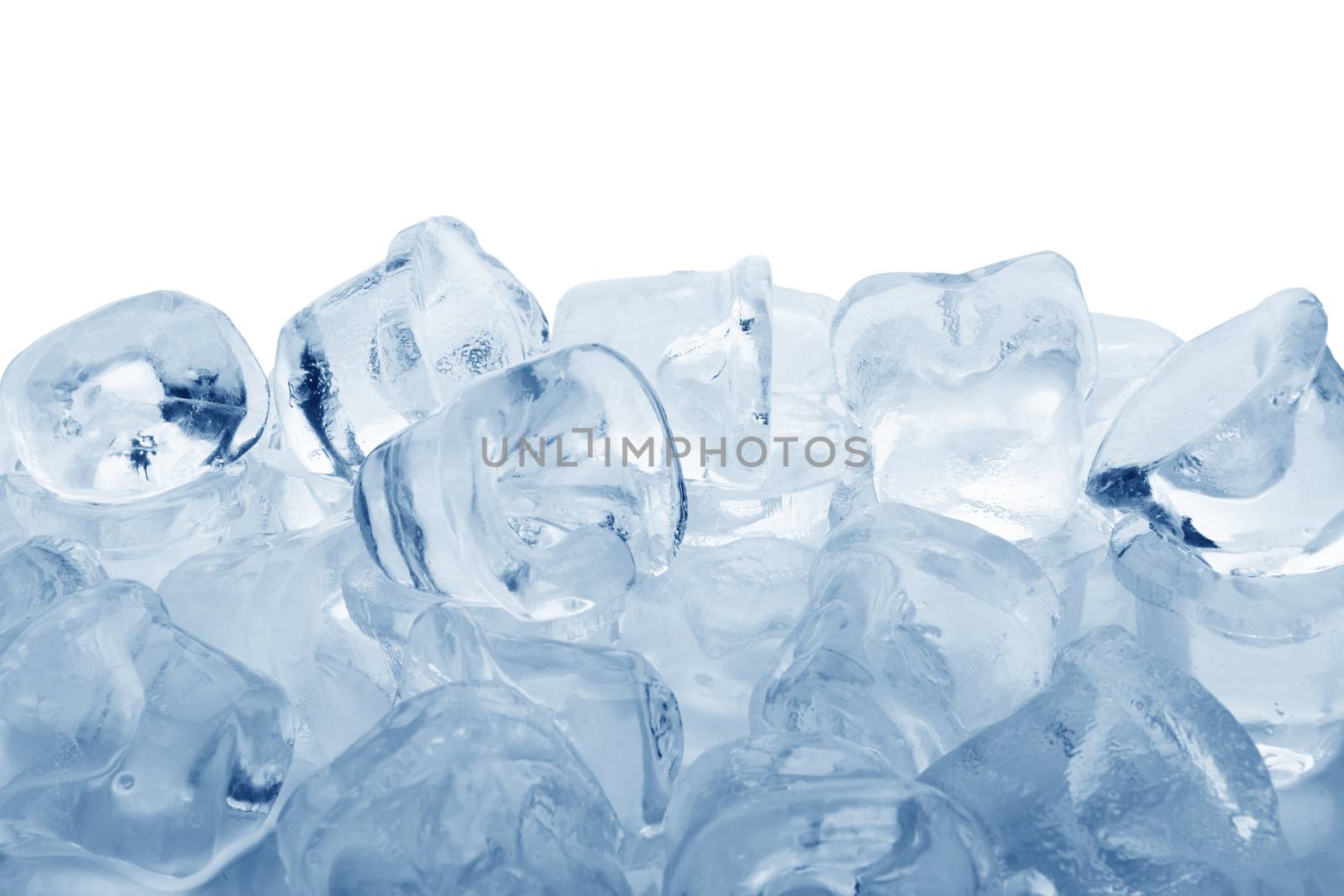 Ice cubes isolated on a white background