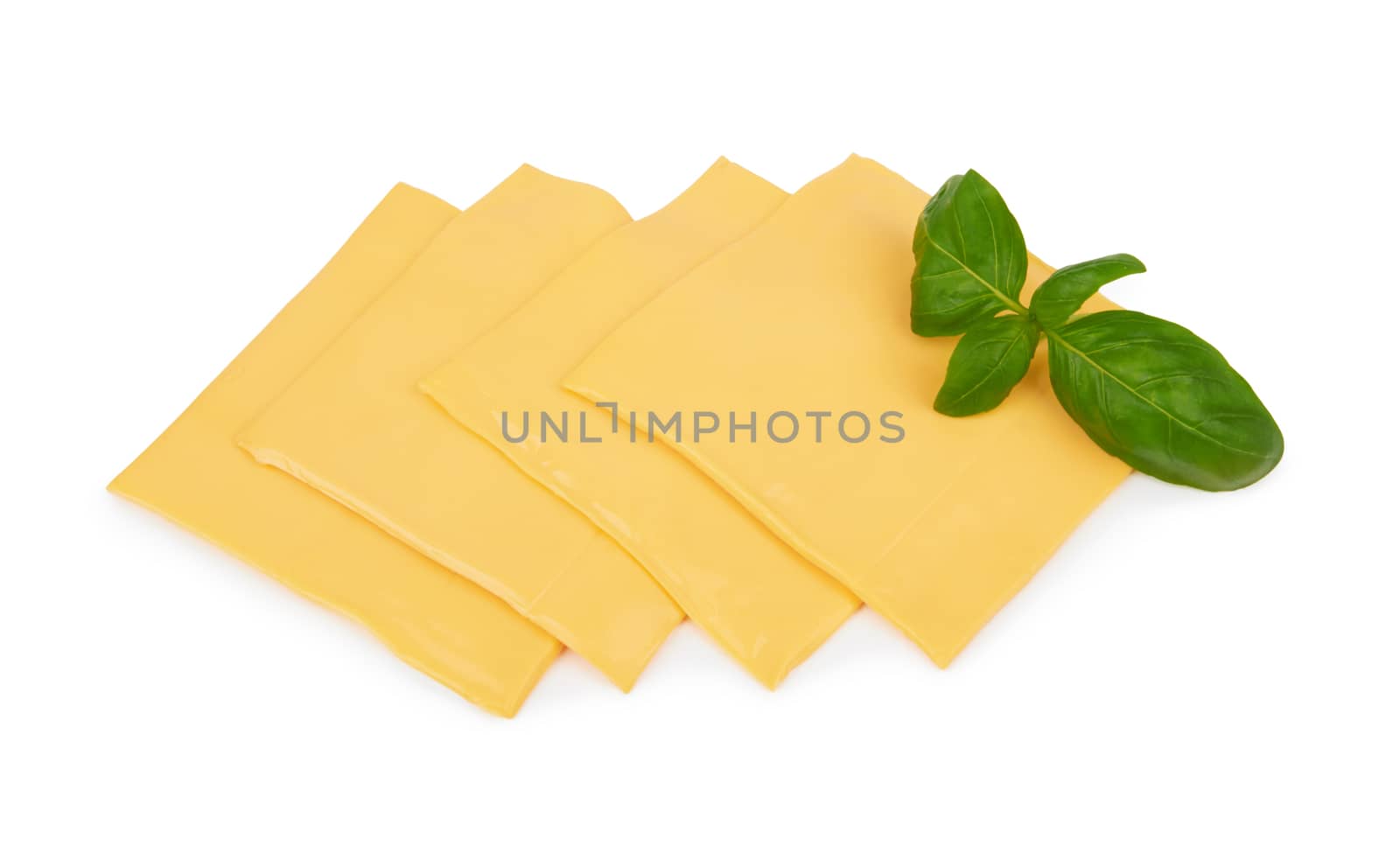 cheese slices isolated on a white background