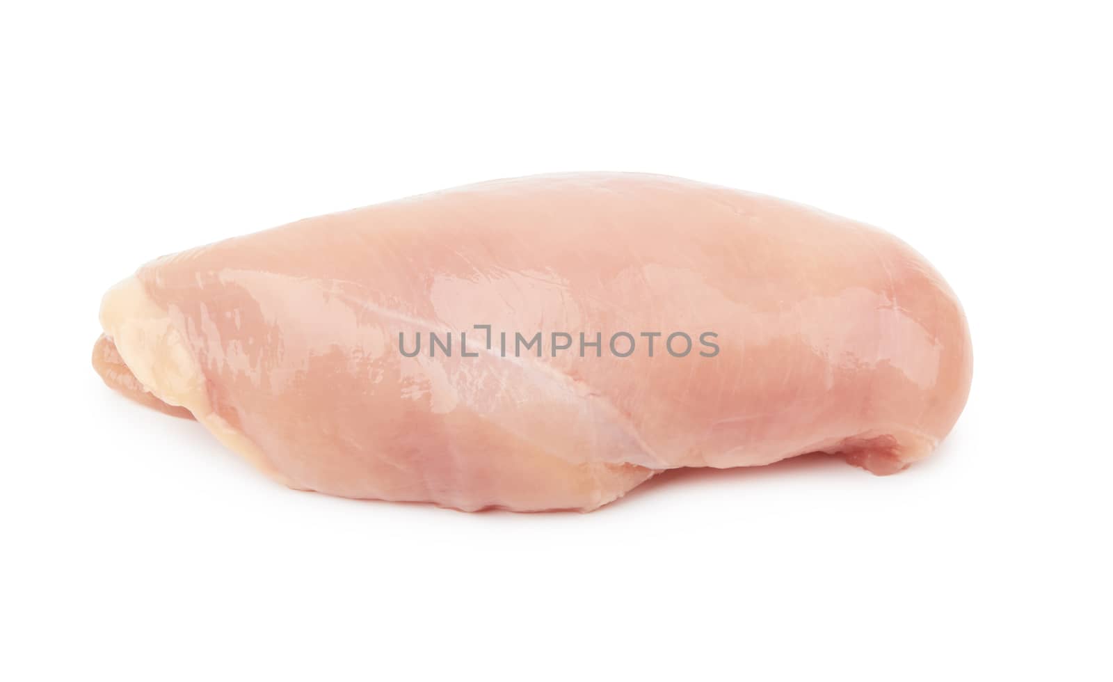 Raw chicken fillet isolated on white background