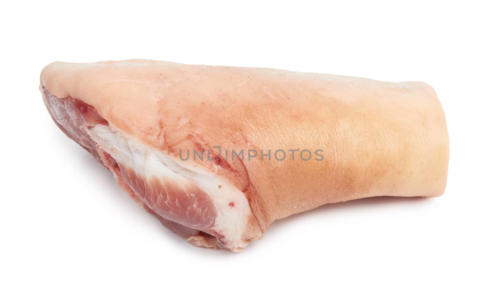 Fresh pork knuckle on a white background