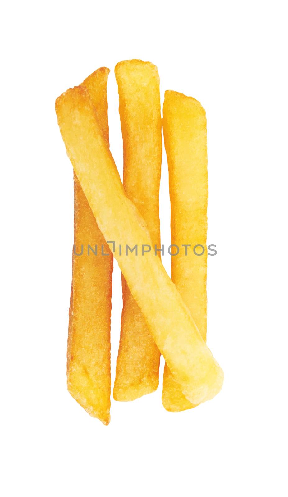 French fries isolated on a white background