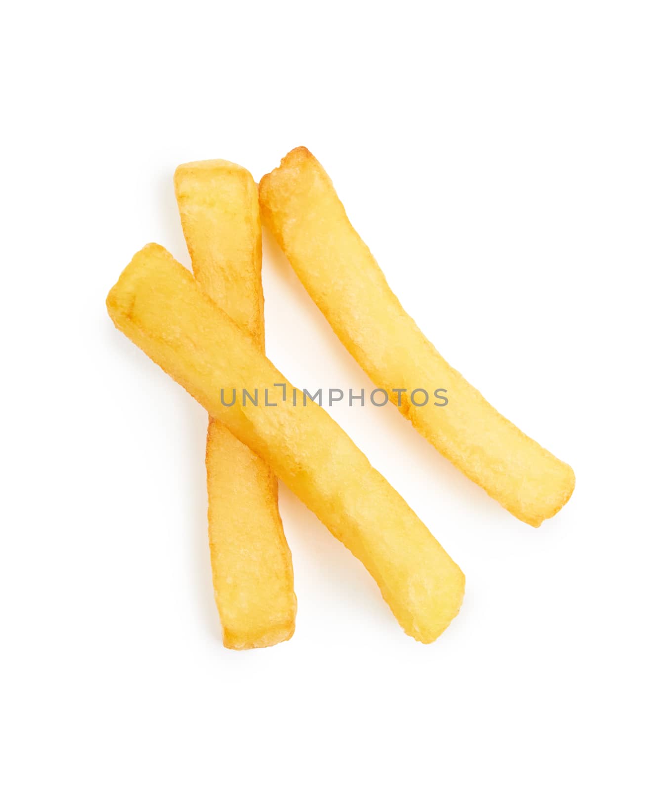 french fries on white by pioneer111