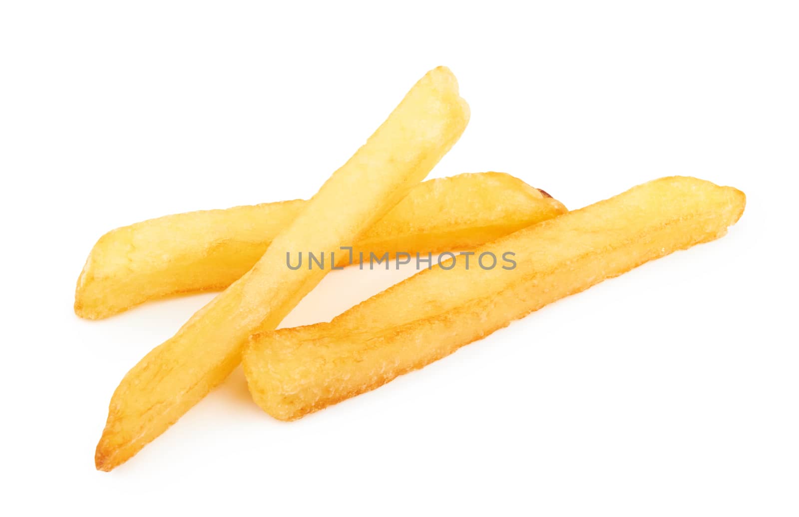 french fries on white by pioneer111