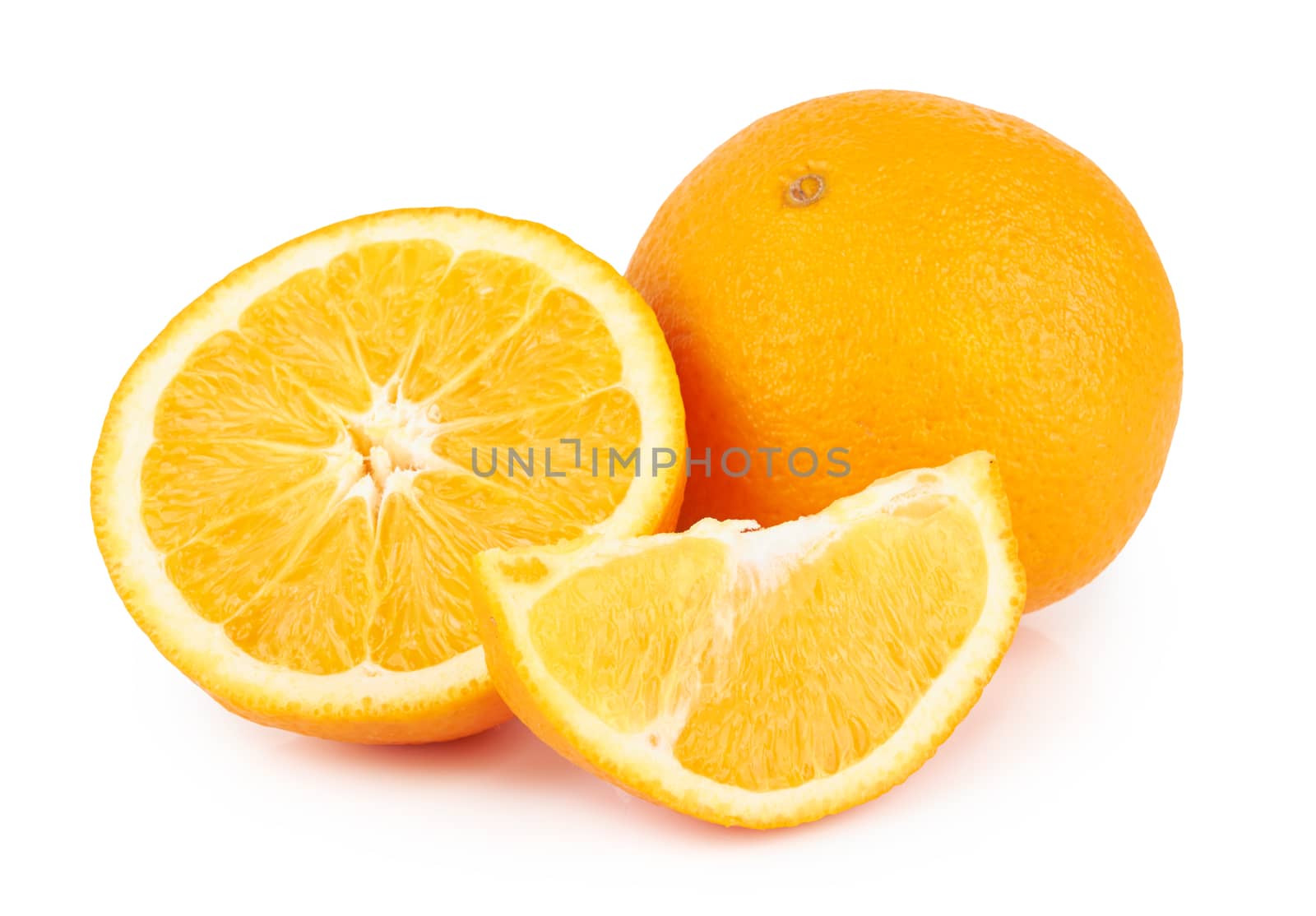 Orange fruit on white by pioneer111